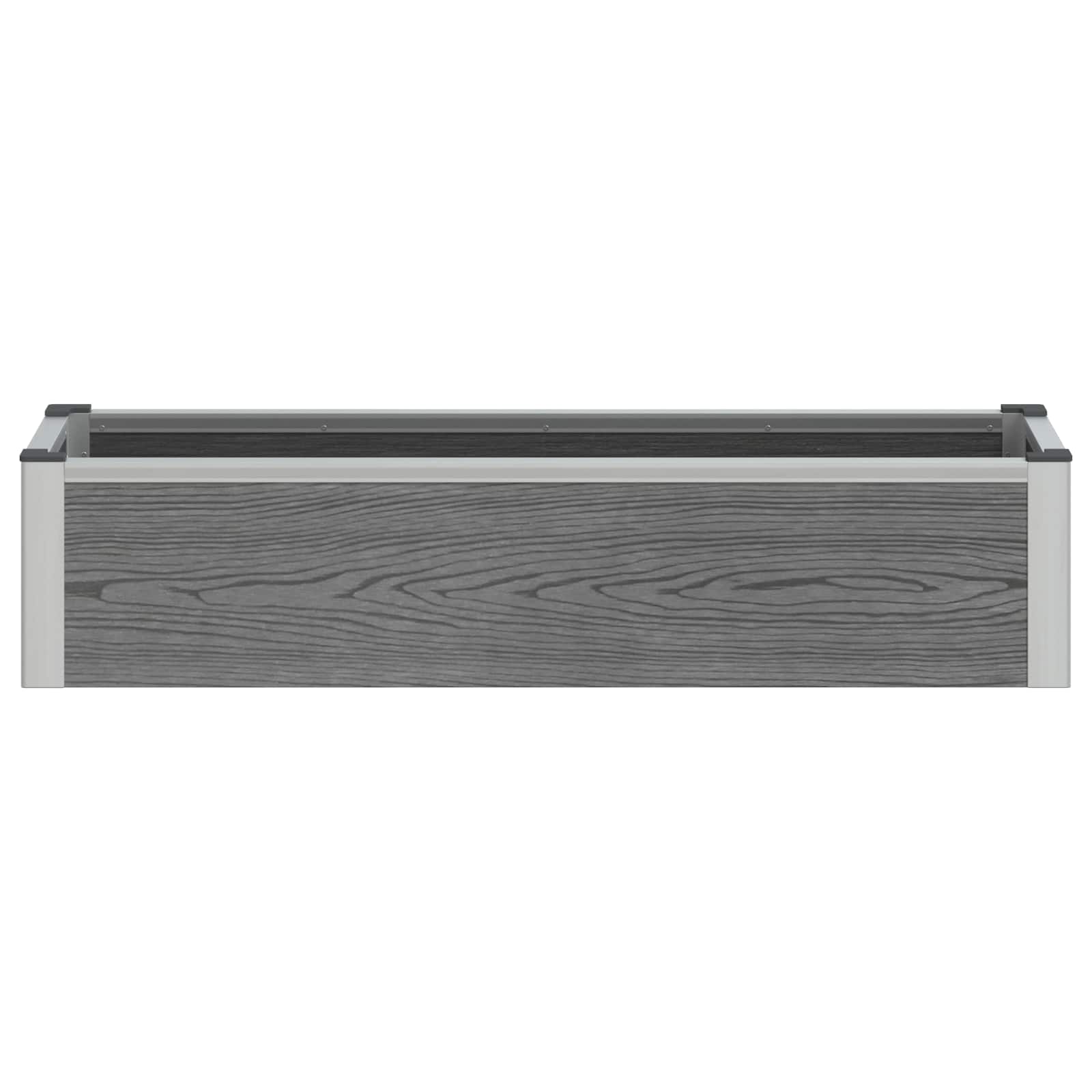 Letto rialzato da giardino Grigio 100 x 30 x 22 cm