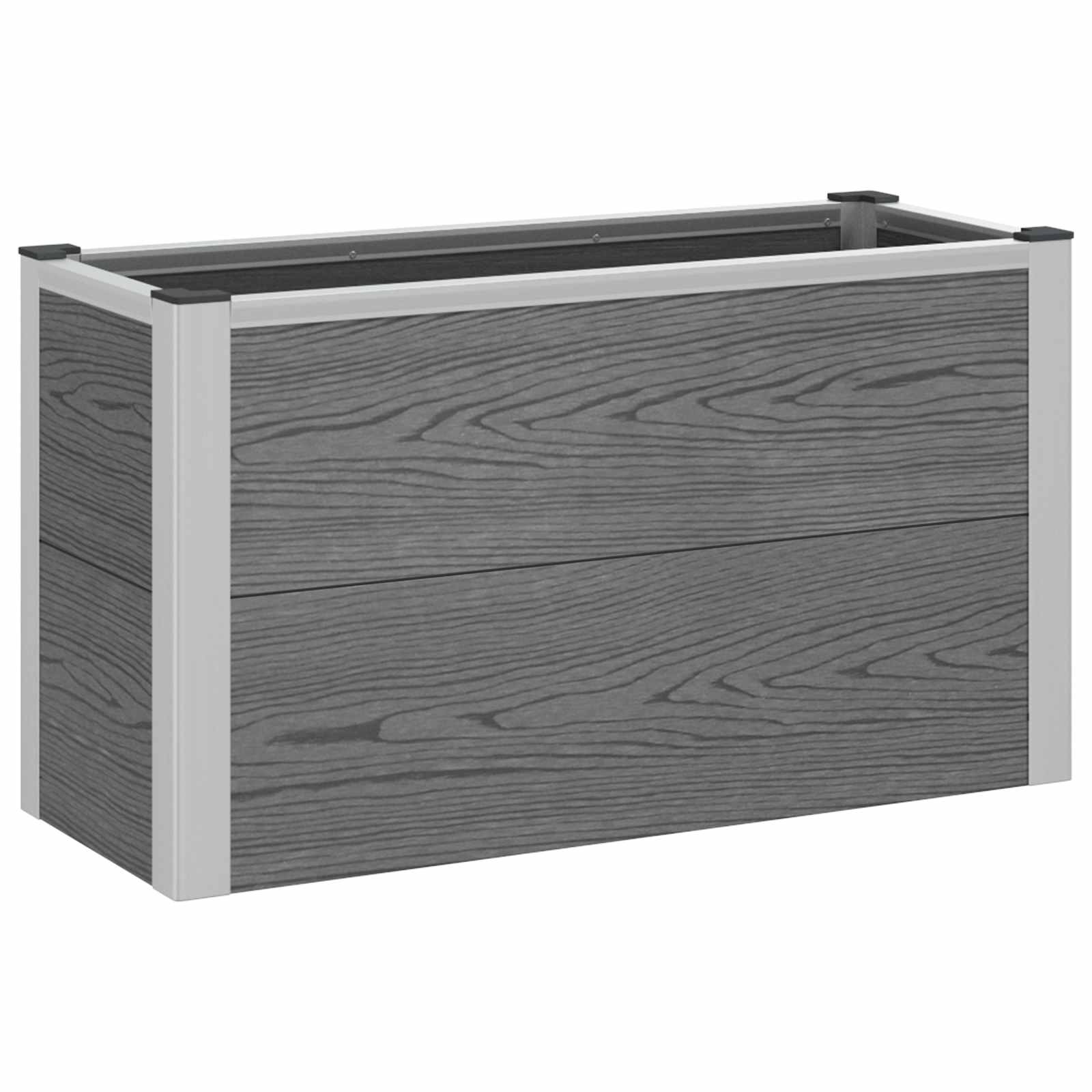 Letto rialzato da giardino Grigio 75 x 30 x 42 cm