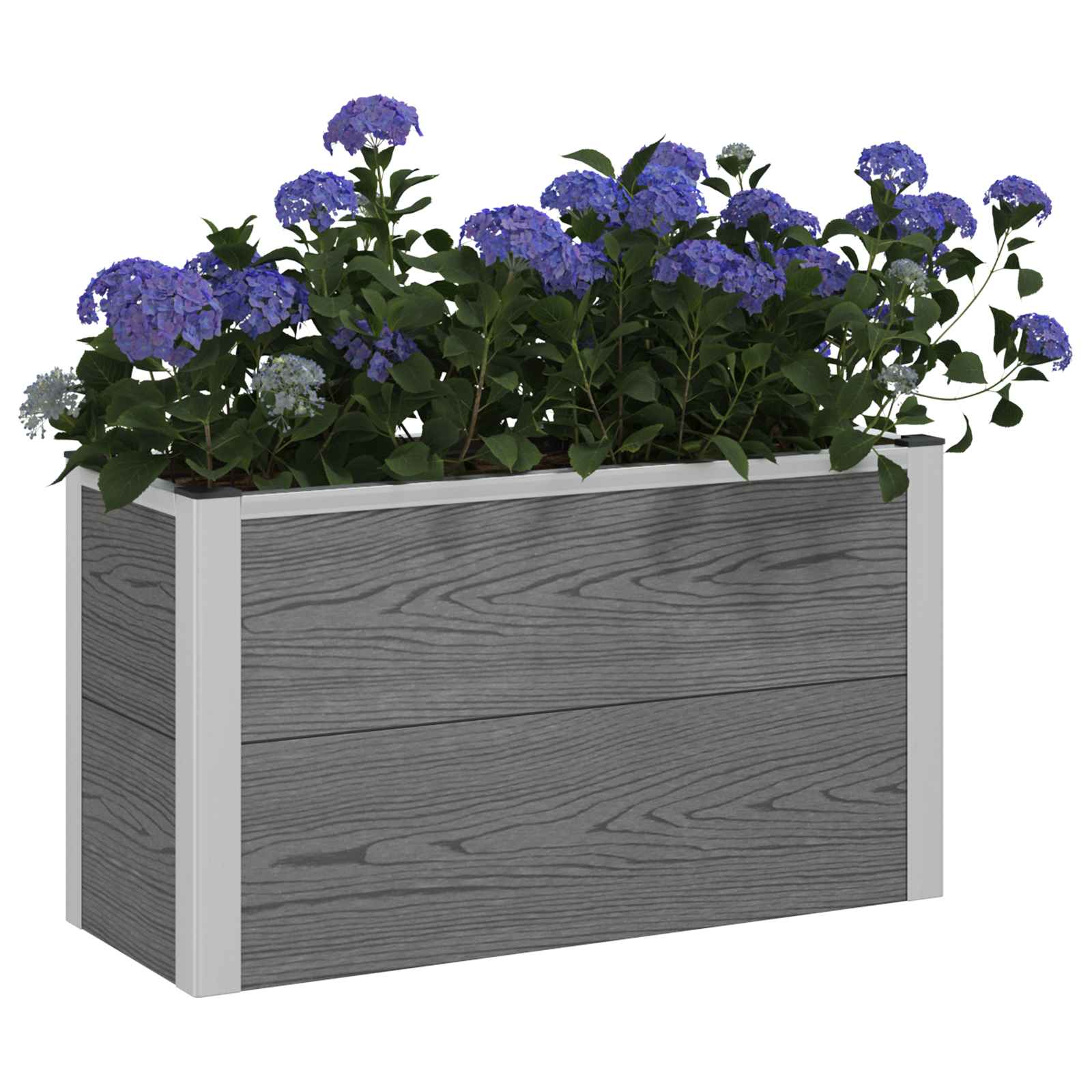 Letto rialzato da giardino Grigio 75 x 30 x 42 cm