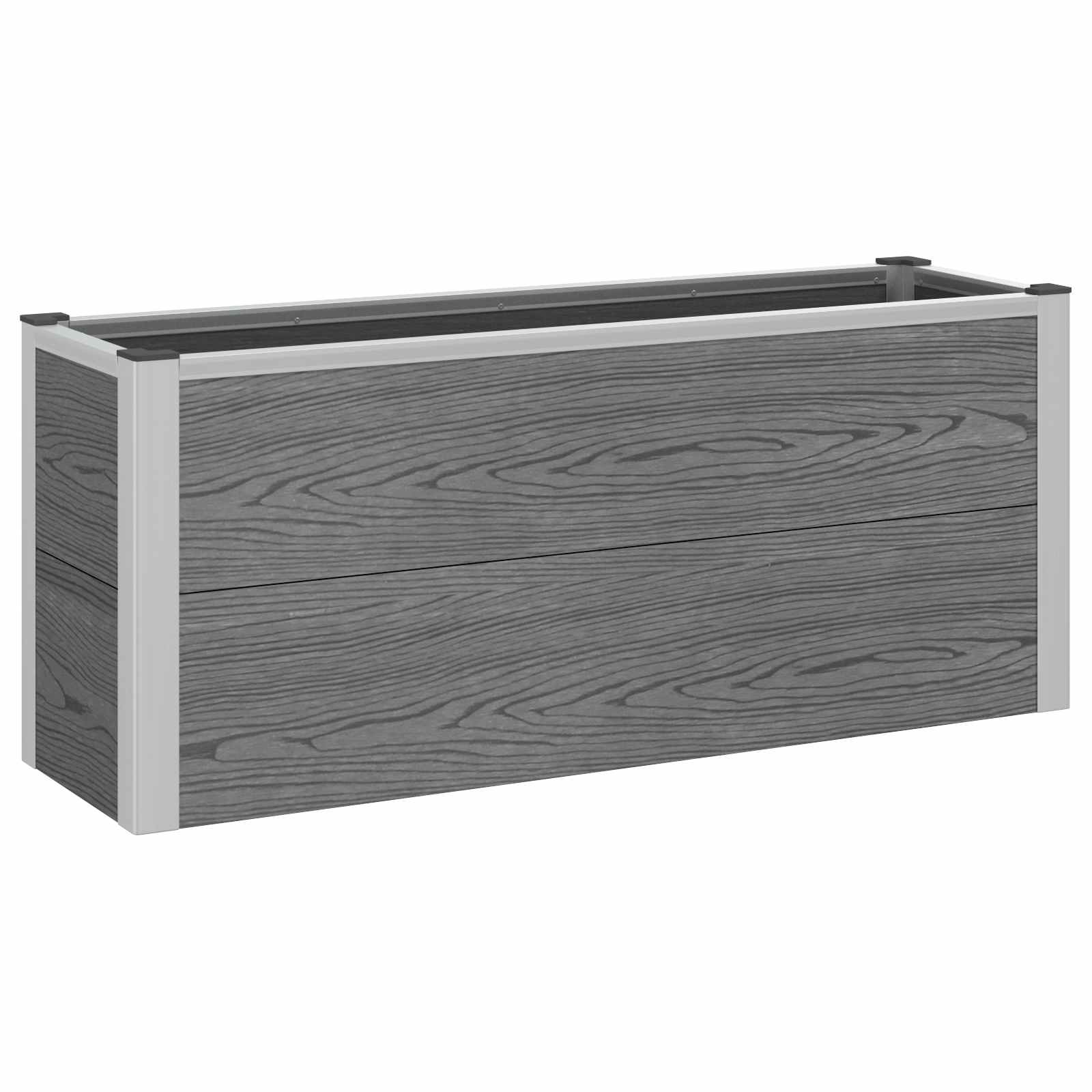 Letto rialzato da giardino Grigio 100 x 30 x 42 cm