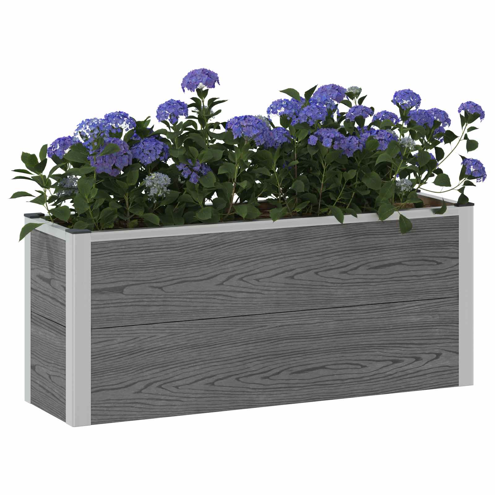 Letto rialzato da giardino Grigio 100 x 30 x 42 cm