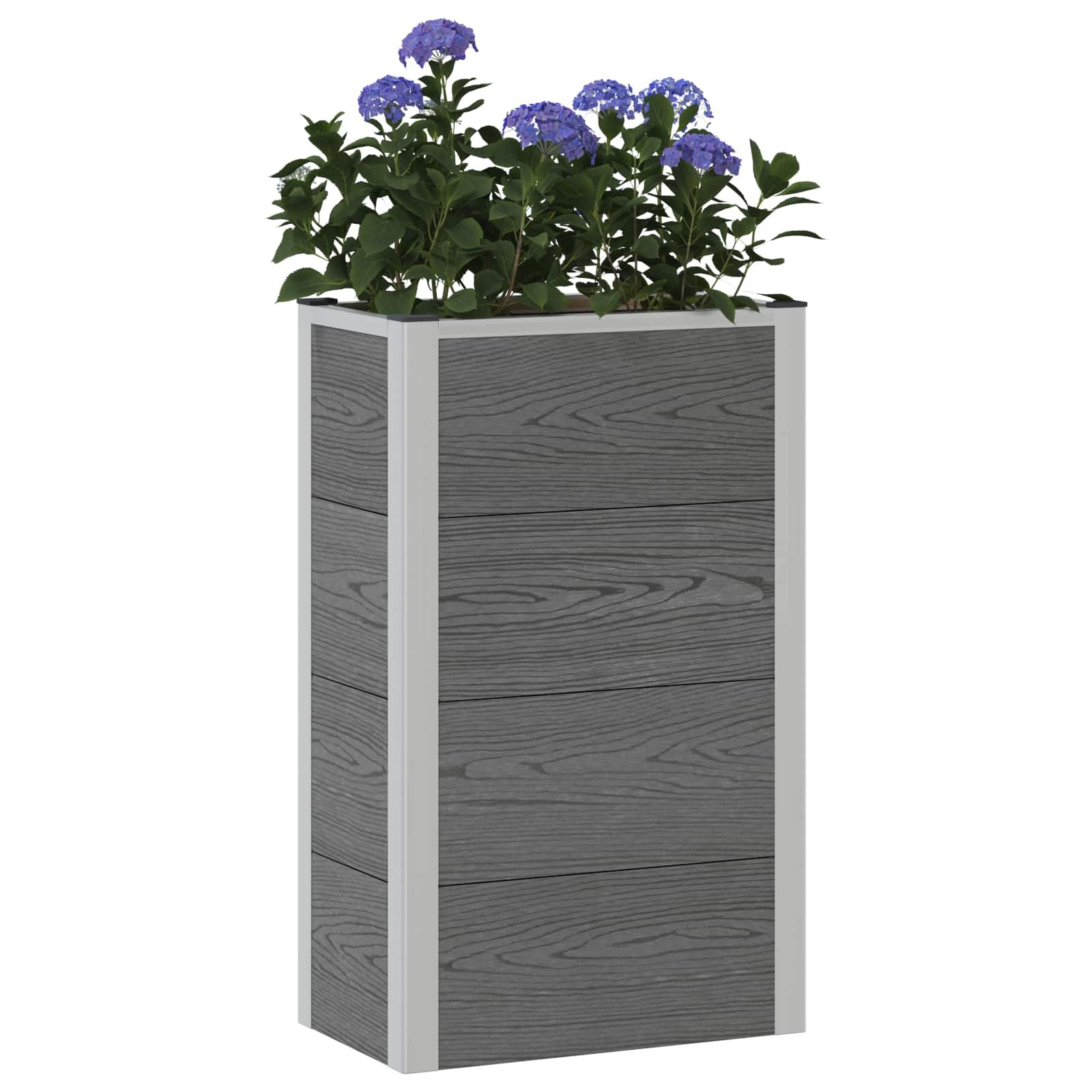Letto rialzato da giardino Grigio 50 x 30 x 82 cm