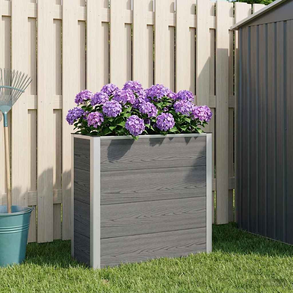 Letto rialzato da giardino Grigio 75 x 30 x 82 cm