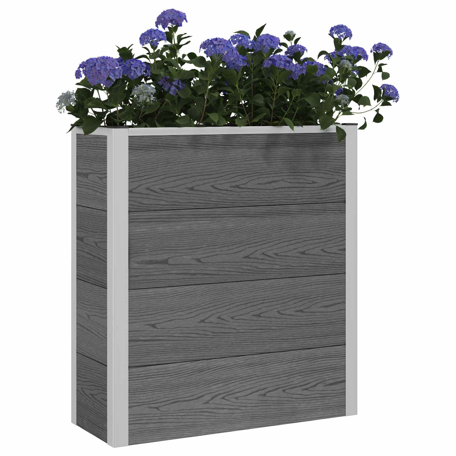 Letto rialzato da giardino Grigio 75 x 30 x 82 cm
