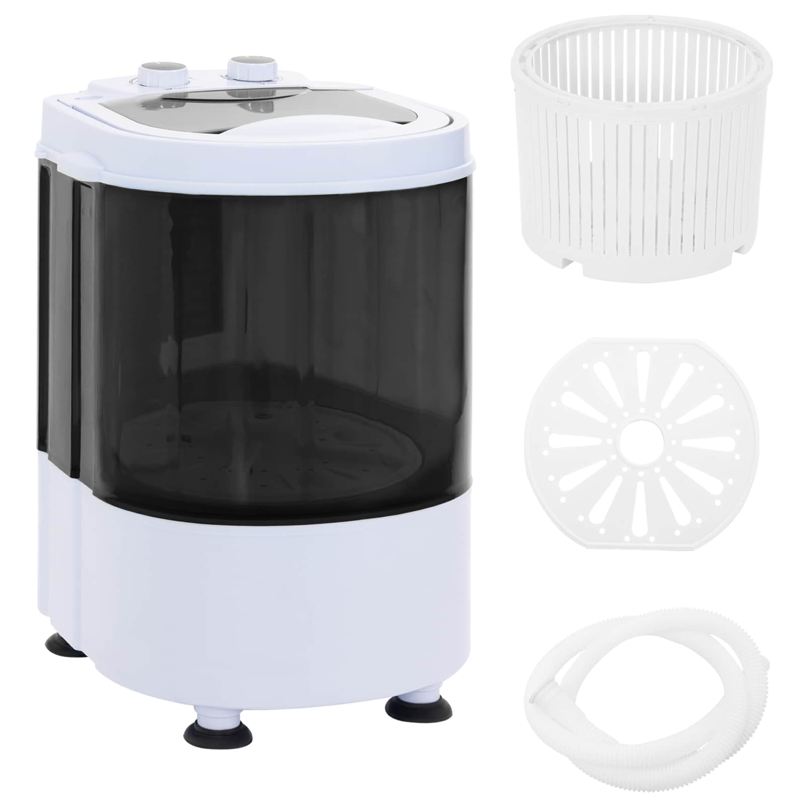 Mini lavatrice con vasca singola 2,6 kg Nero e Bianco