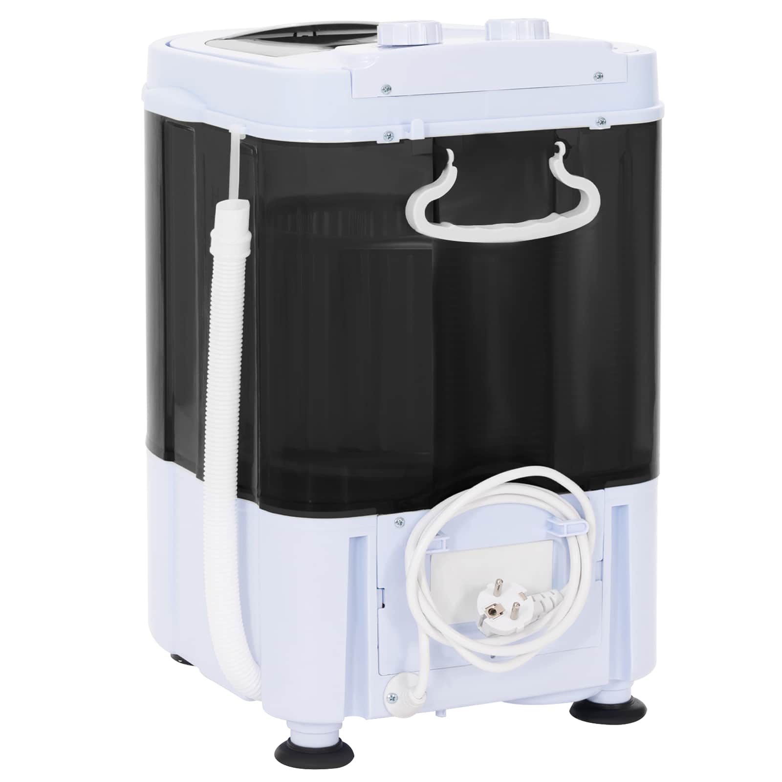 Mini lavatrice con vasca singola 2,6 kg Nero e Bianco