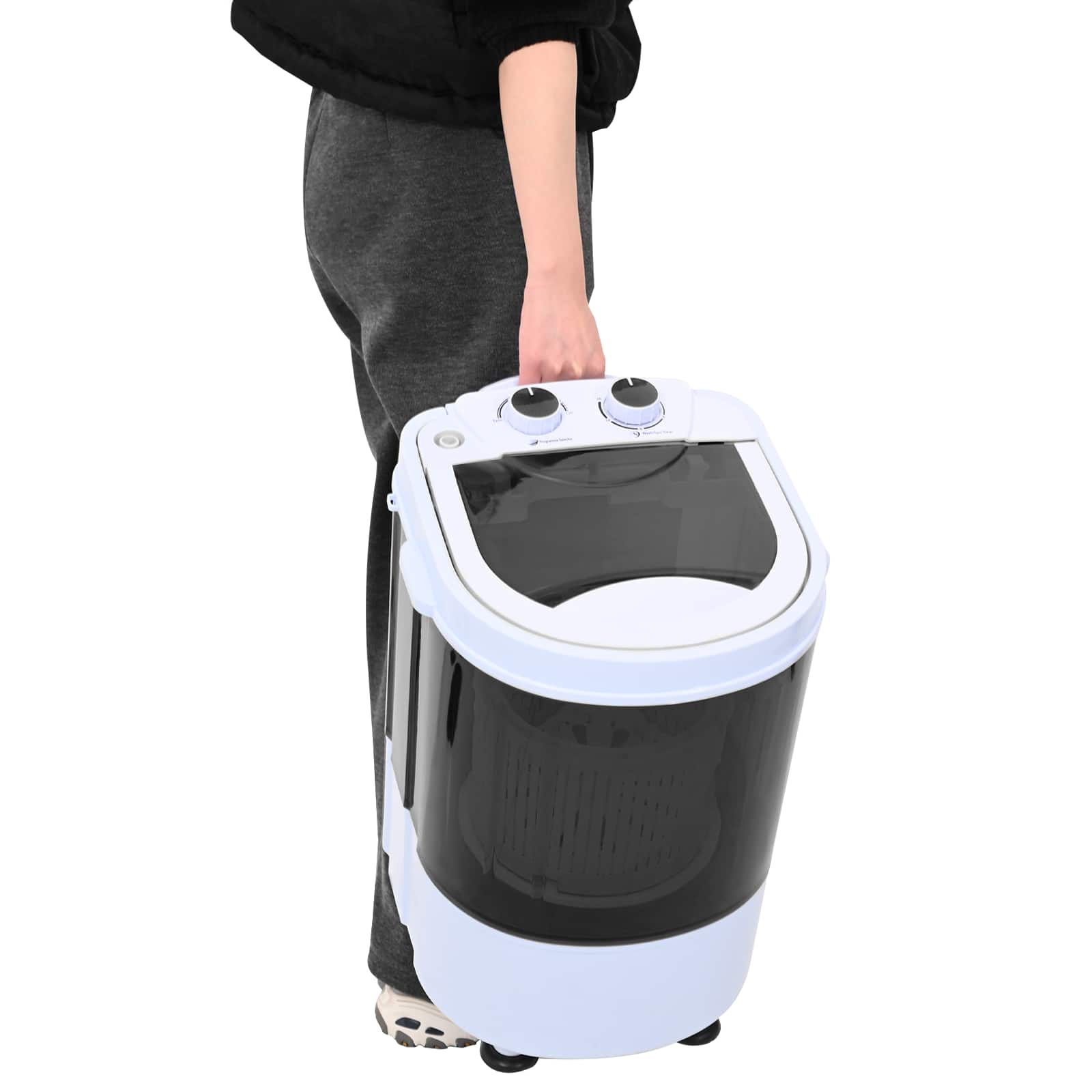 Mini lavatrice con vasca singola 2,6 kg Nero e Bianco