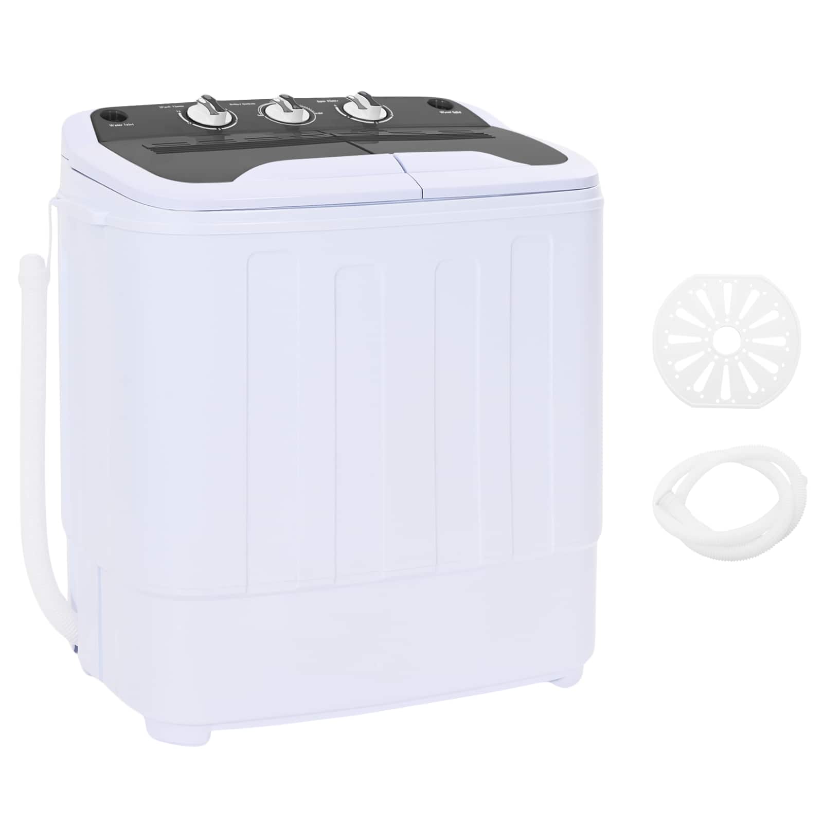 Mini lavatrice con doppio tubo 3,6 kg Nero e Bianco