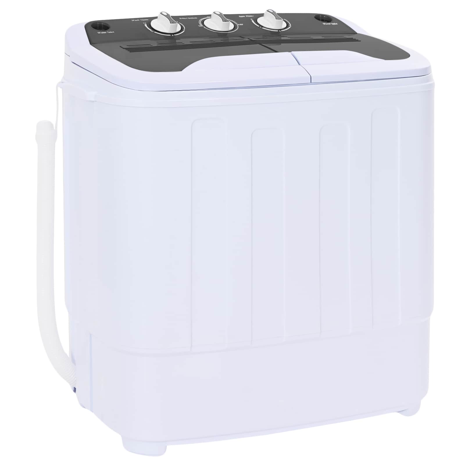 Mini lavatrice con doppio tubo 3,6 kg Nero e Bianco