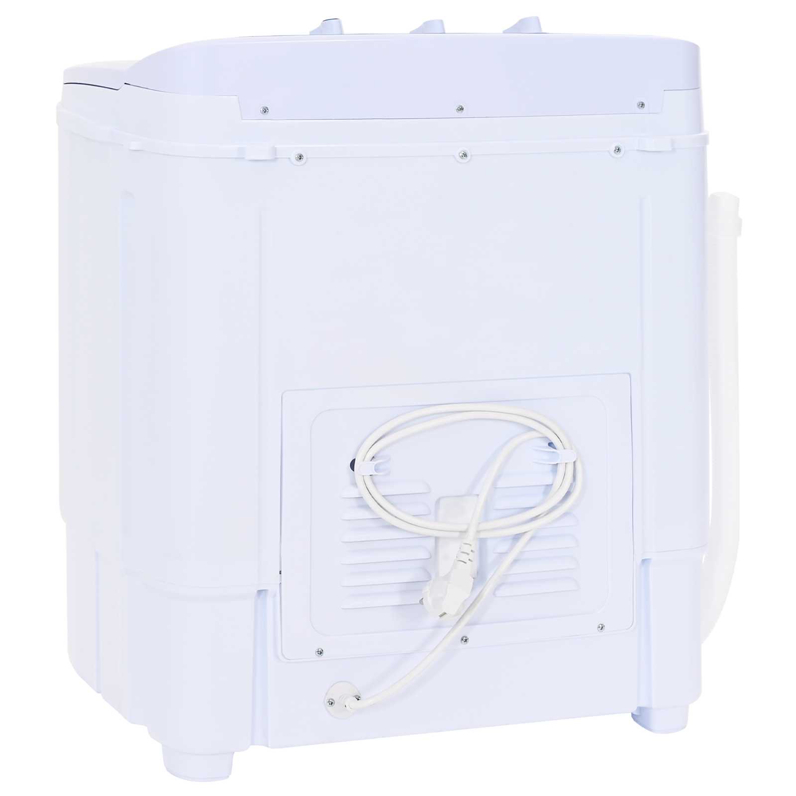 Mini lavatrice con doppio tubo 3,6 kg Nero e Bianco