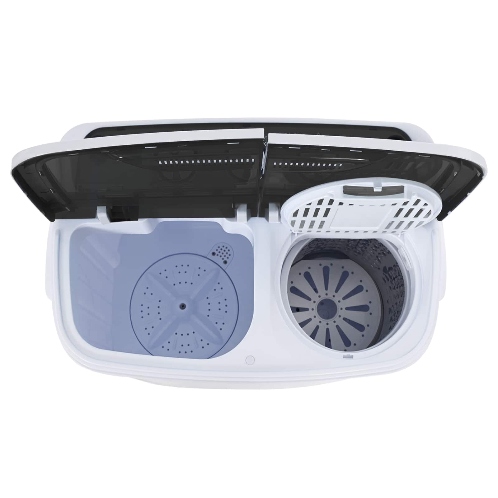 Mini lavatrice con doppio tubo 3,6 kg Nero e Bianco