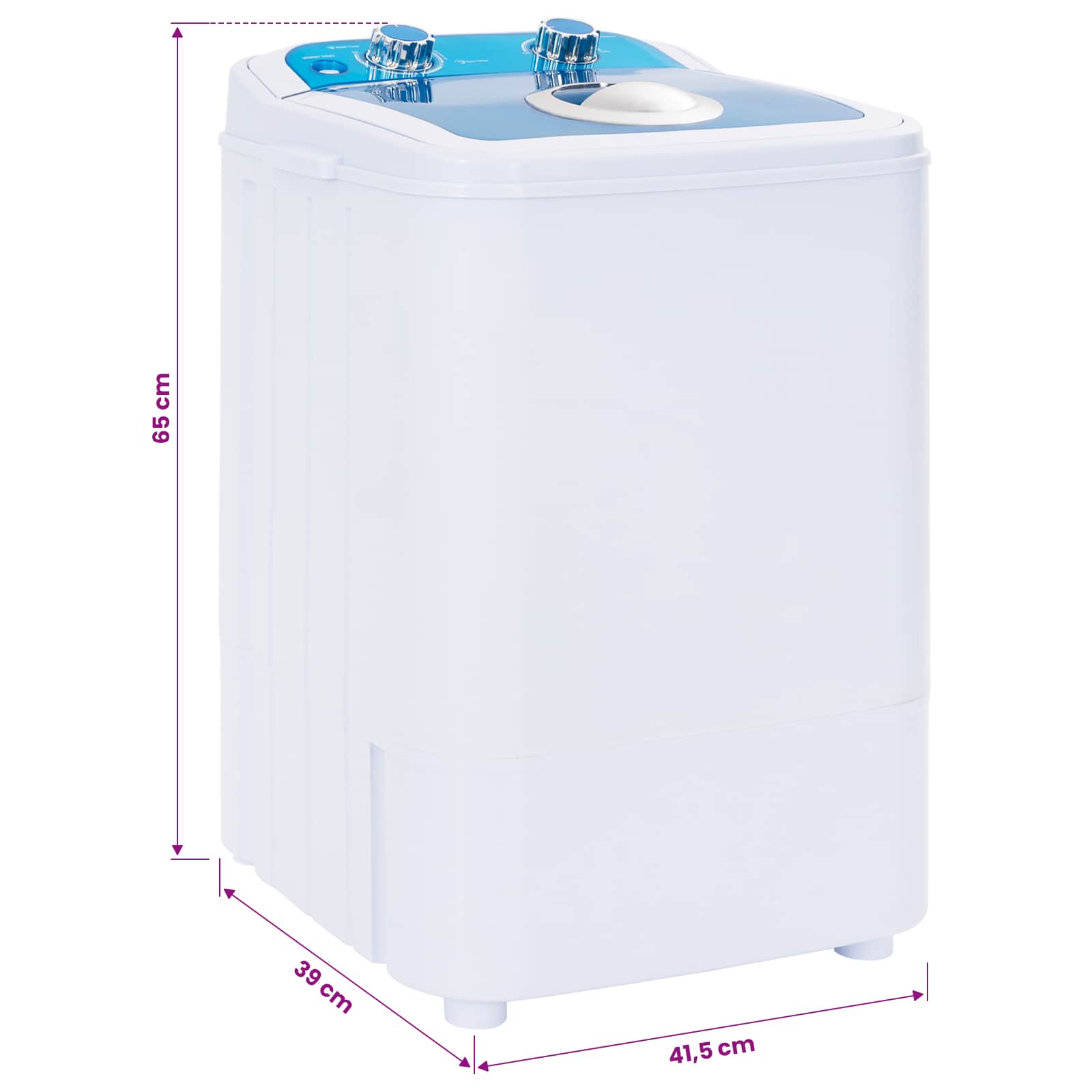Mini lavatrice con vasca singola 4,6 kg Blu e Bianco