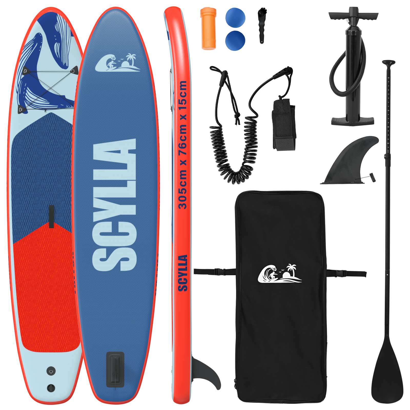Tavola da Paddle Gonfiabile SCYLLA 305 x 76 x 15 cm Blu