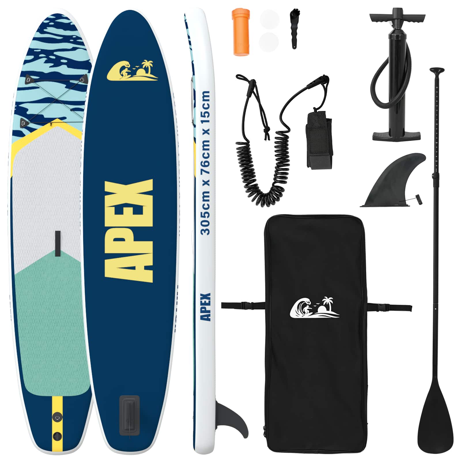 Tavola da Paddle Inflabile APEX 305 x 76 x 15 cm Blu
