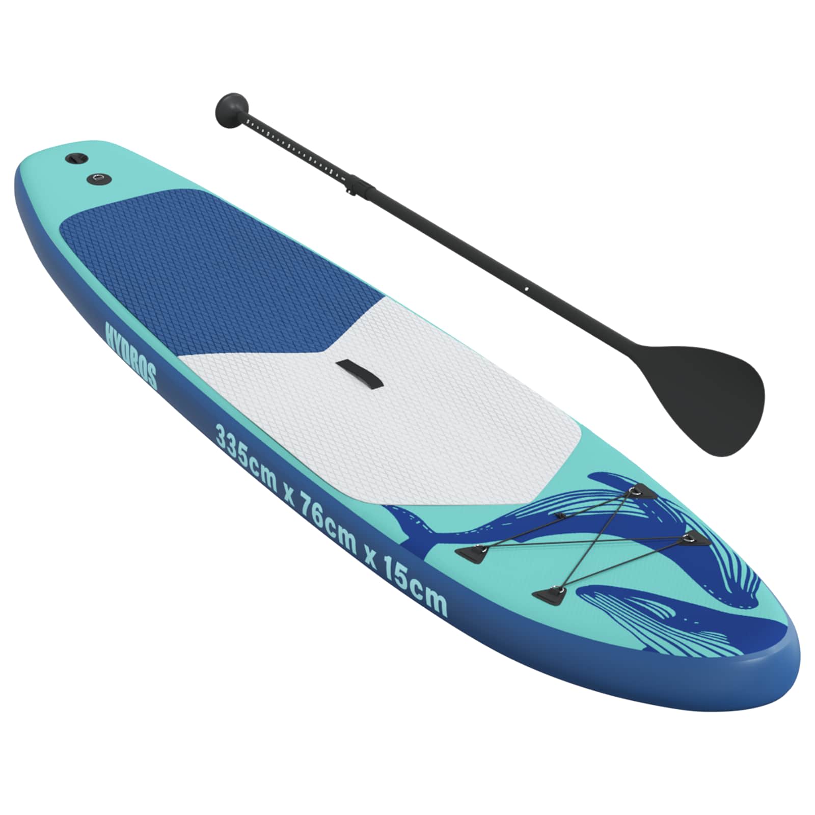 Tavola da Paddle Gonfiabile HYDROS 335 x 76 x 15 cm Turchese