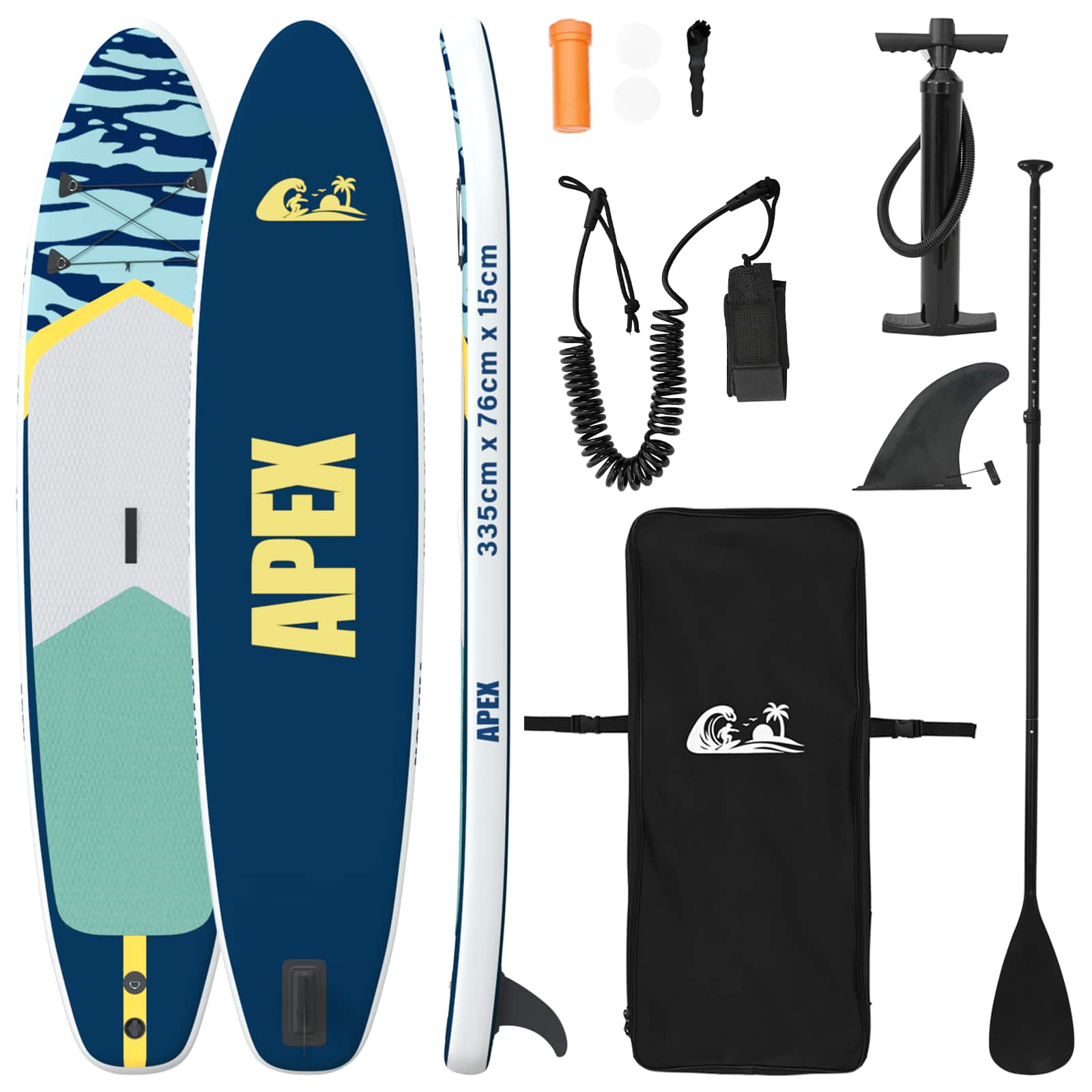 Tavola da Paddle Inflabile APEX 335 x 76 x 15 cm Blu