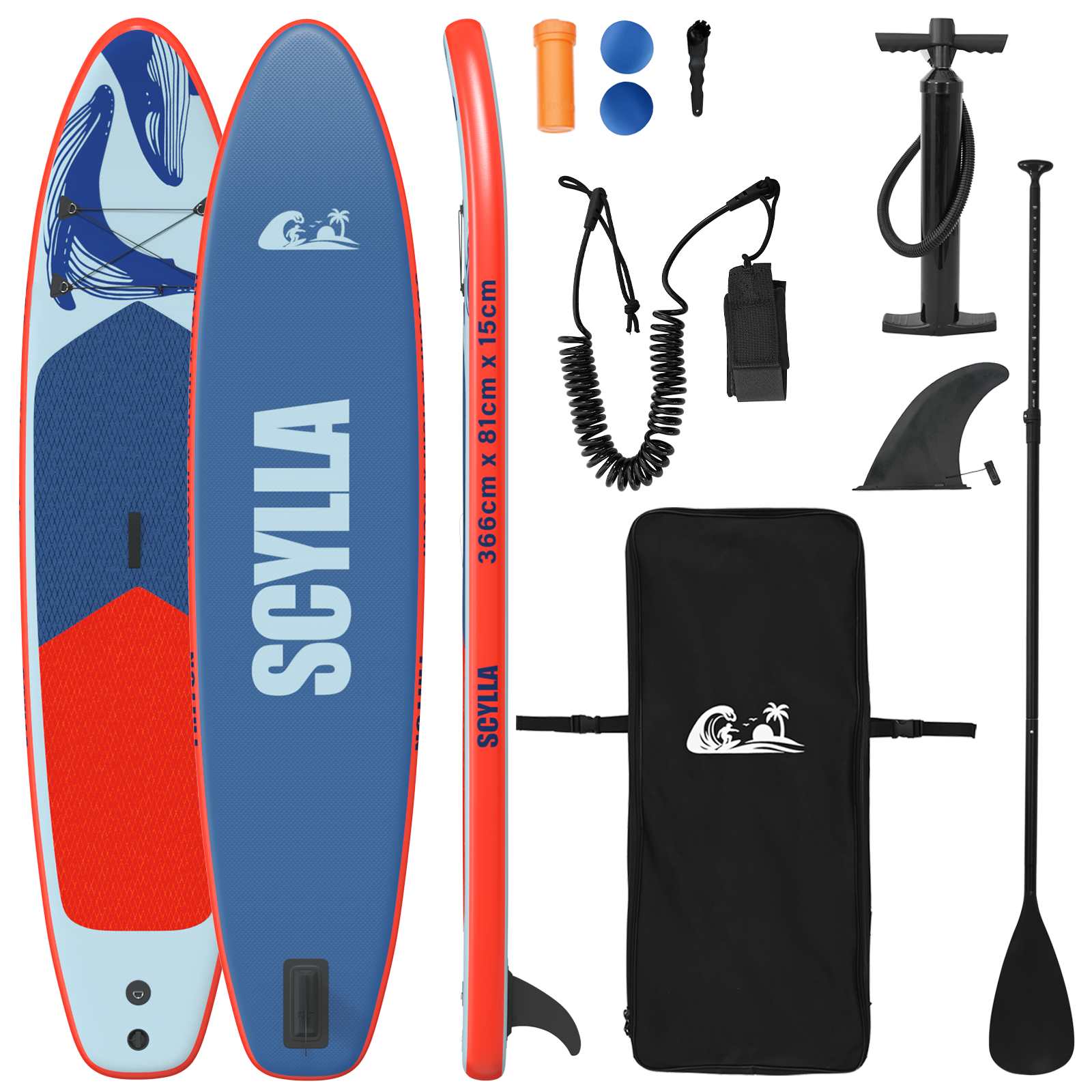 Tavola da Paddle Gonfiabile SCYLLA 366 x 81 x 15 cm Blu