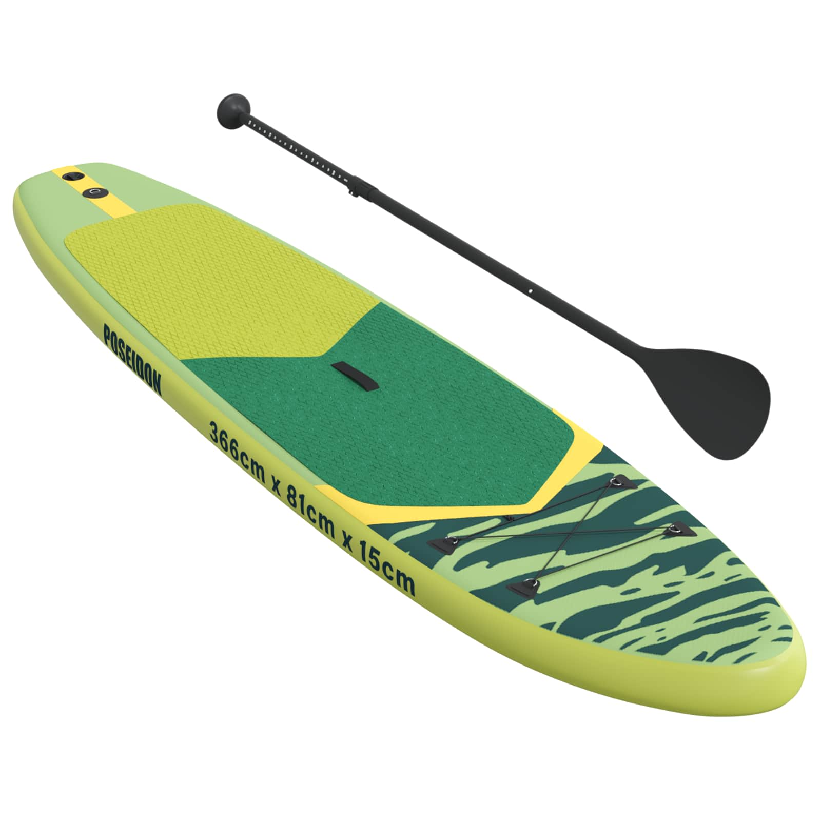 Tavola da Paddle Gonfiabile POSEIDON 366 x 81 x 15 cm Verde