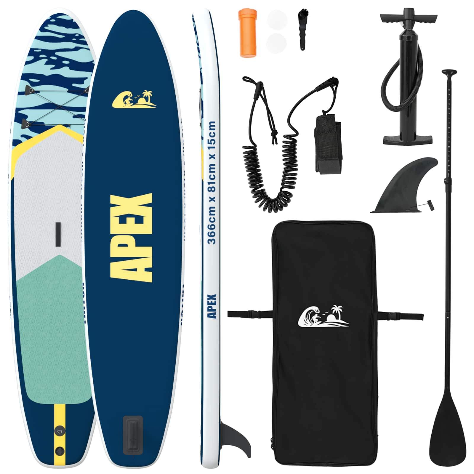 Tavola da Paddle Inflabile APEX 366 x 81 x 15 cm Blu