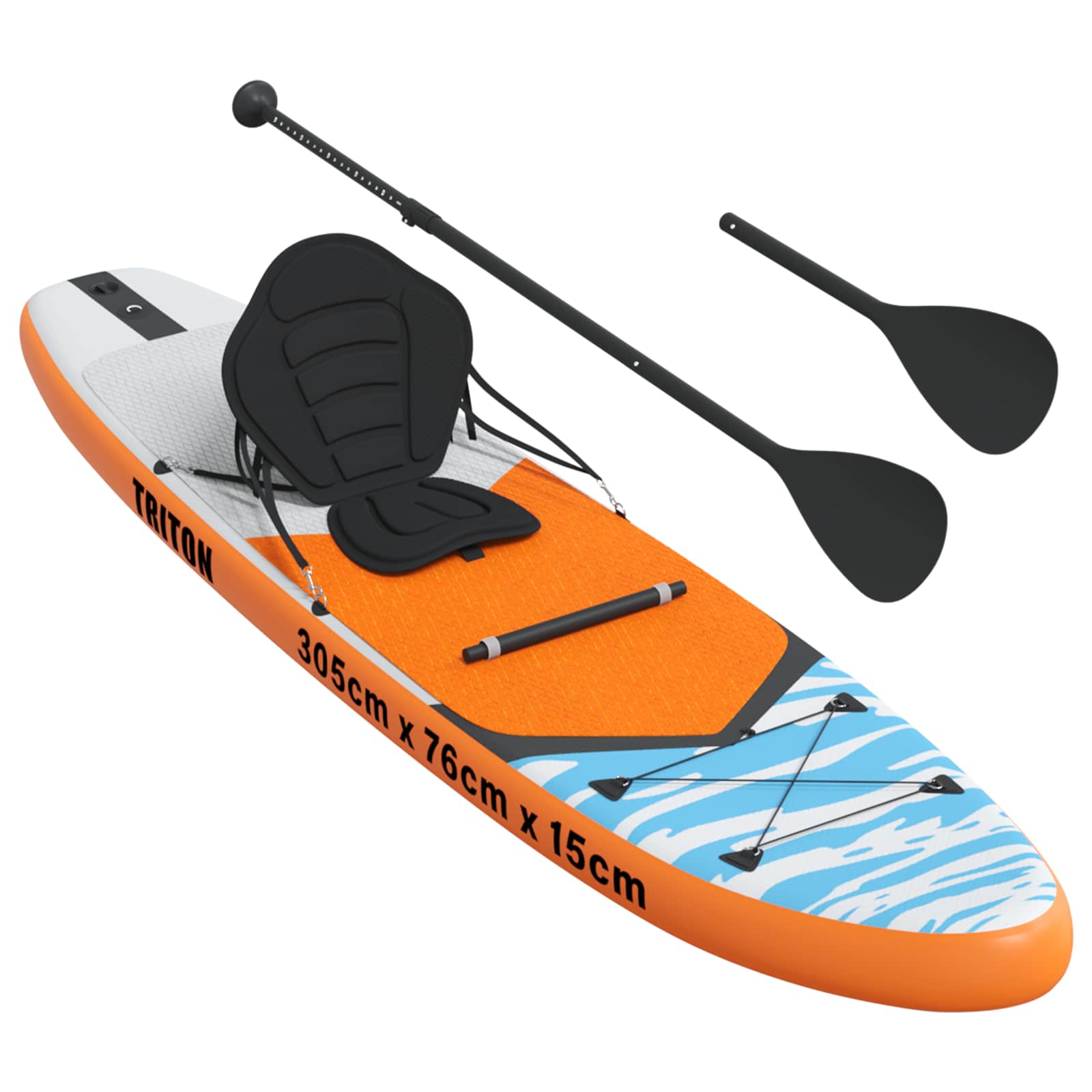 SUP Board con Seggiolino 2-in-1 TRITON 305 x 76 x 15 cm Blu