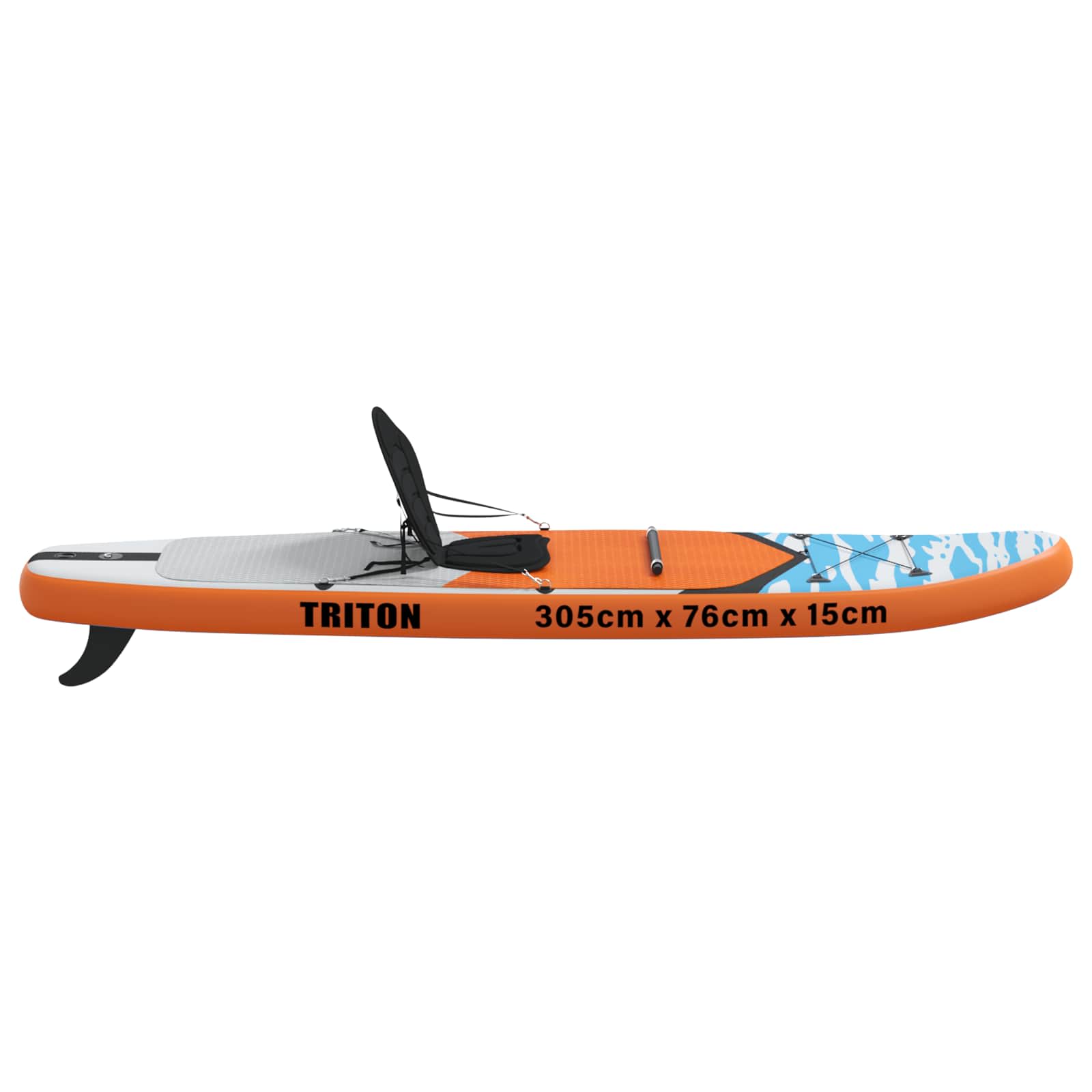 SUP Board con Seggiolino 2-in-1 TRITON 305 x 76 x 15 cm Blu