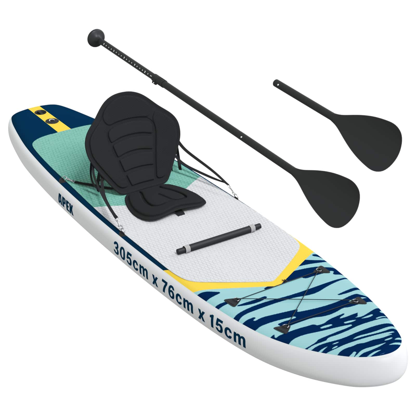 SUP Board con Seggiolino 2-in-1 APEX 305 x 76 x 15 cm Blu