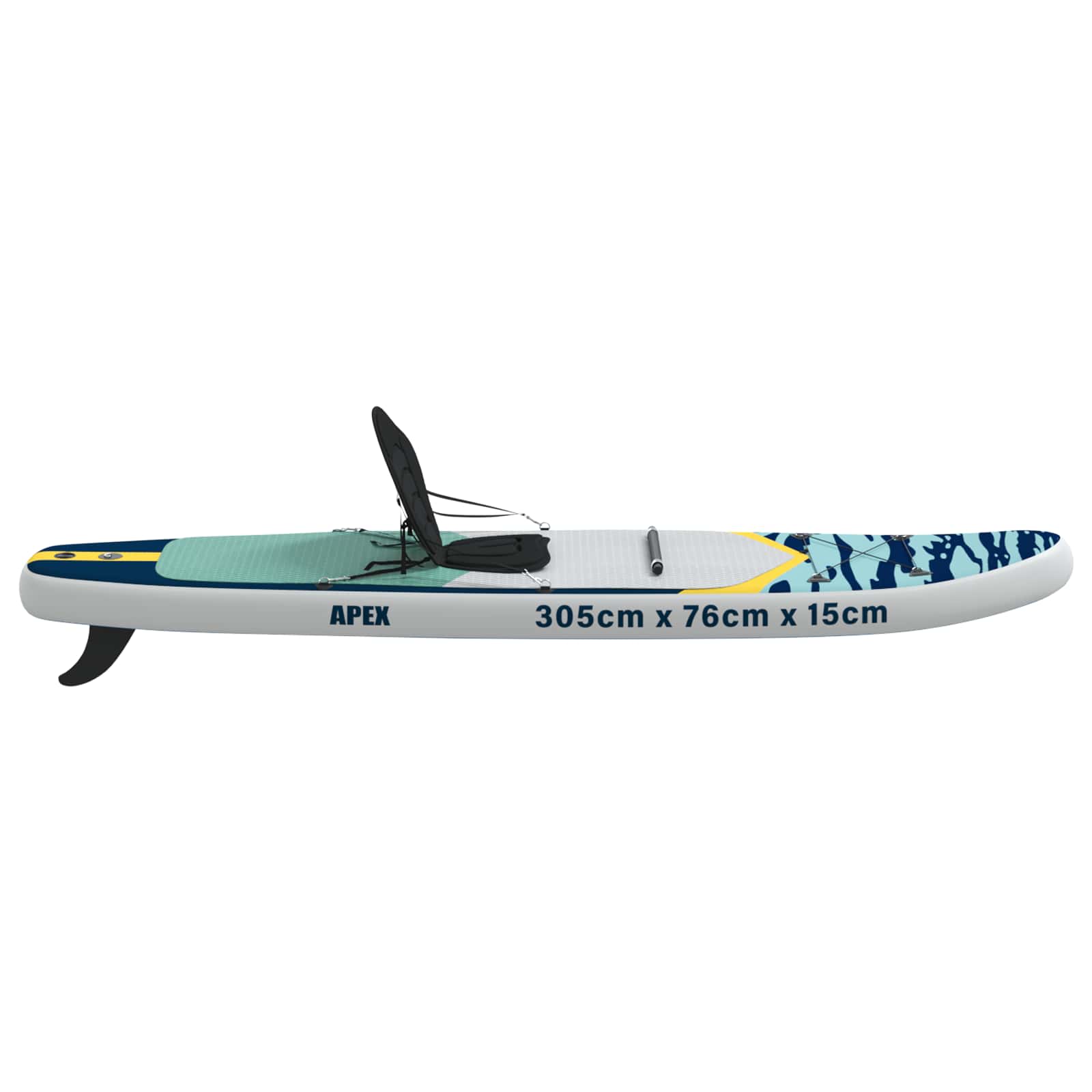 SUP Board con Seggiolino 2-in-1 APEX 305 x 76 x 15 cm Blu