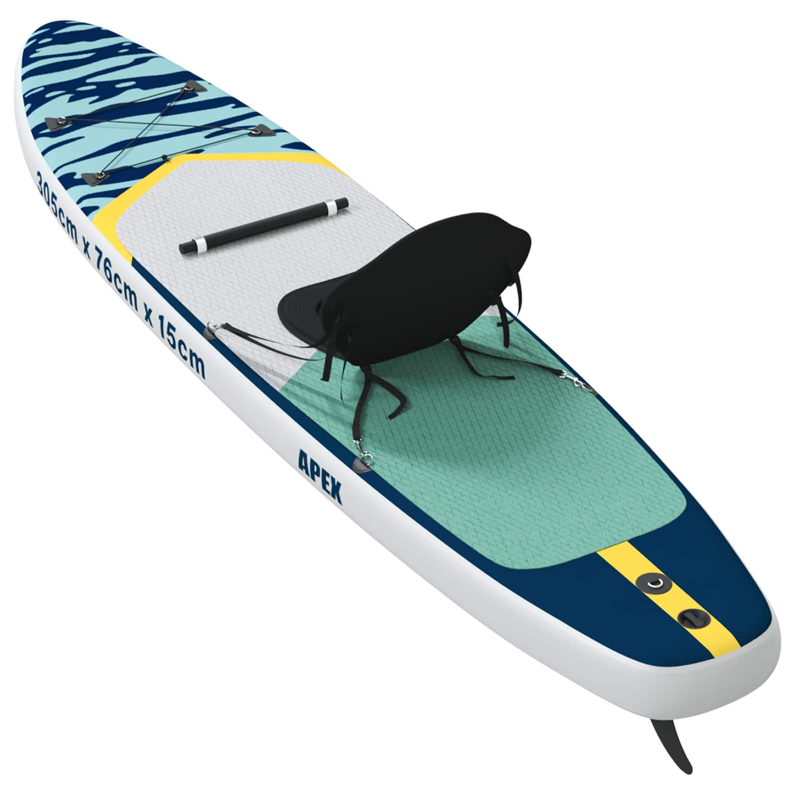 SUP Board con Seggiolino 2-in-1 APEX 305 x 76 x 15 cm Blu
