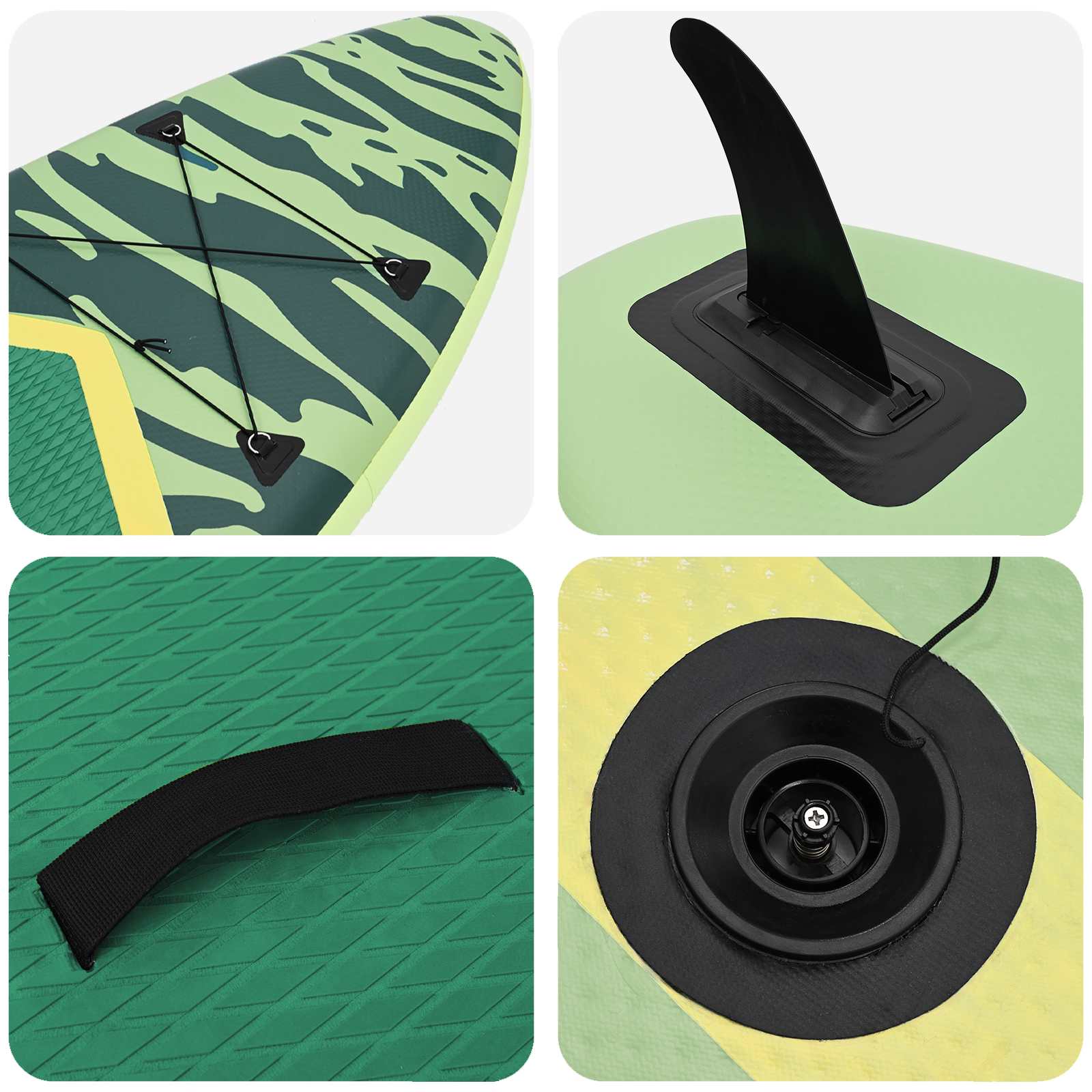 SUP Board con Seggiolino 2-in-1 POSEIDON 335 x 76 x 15 cm Verde