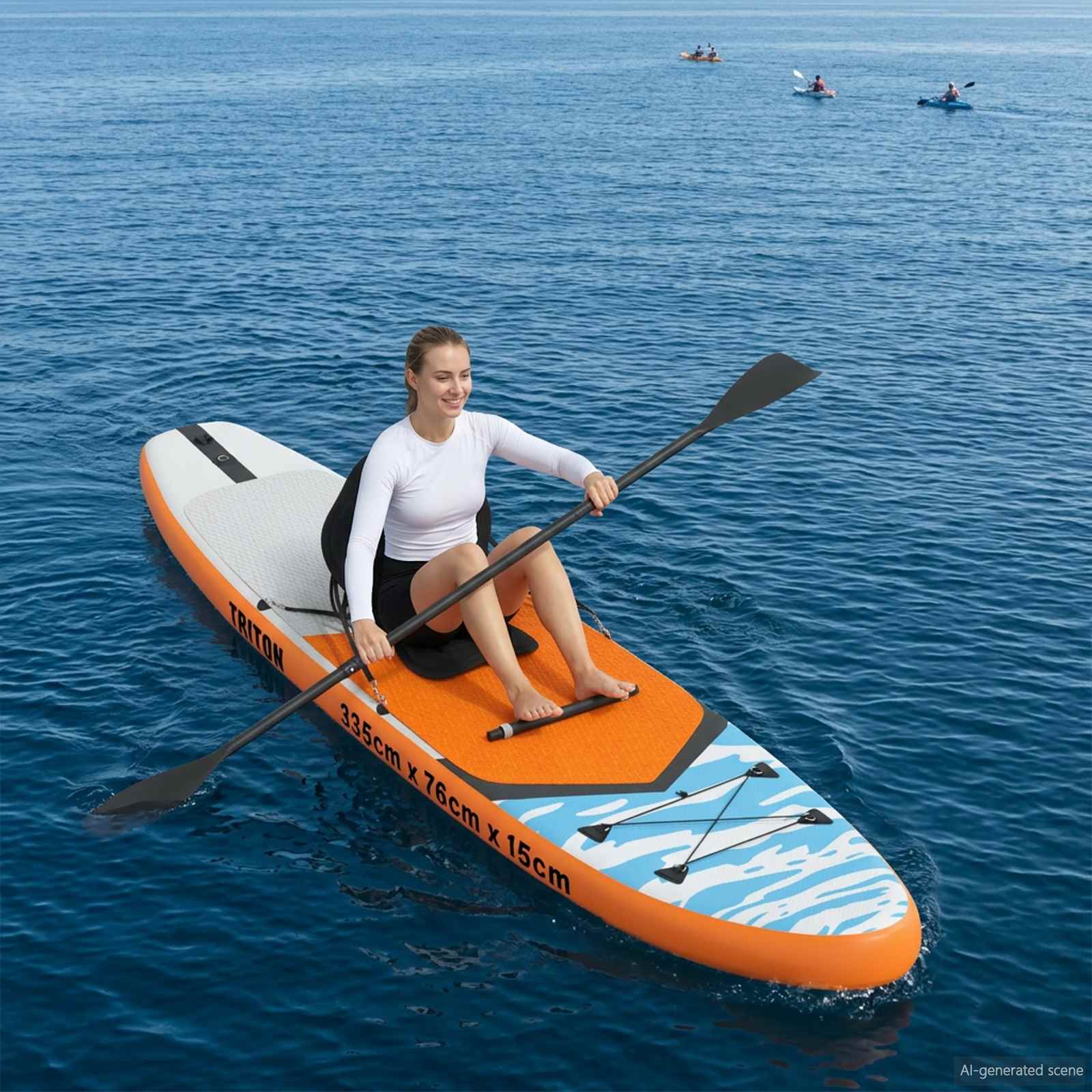 SUP Board con Seggiolino 2-in-1 TRITON 335 x 76 x 15 cm Blu
