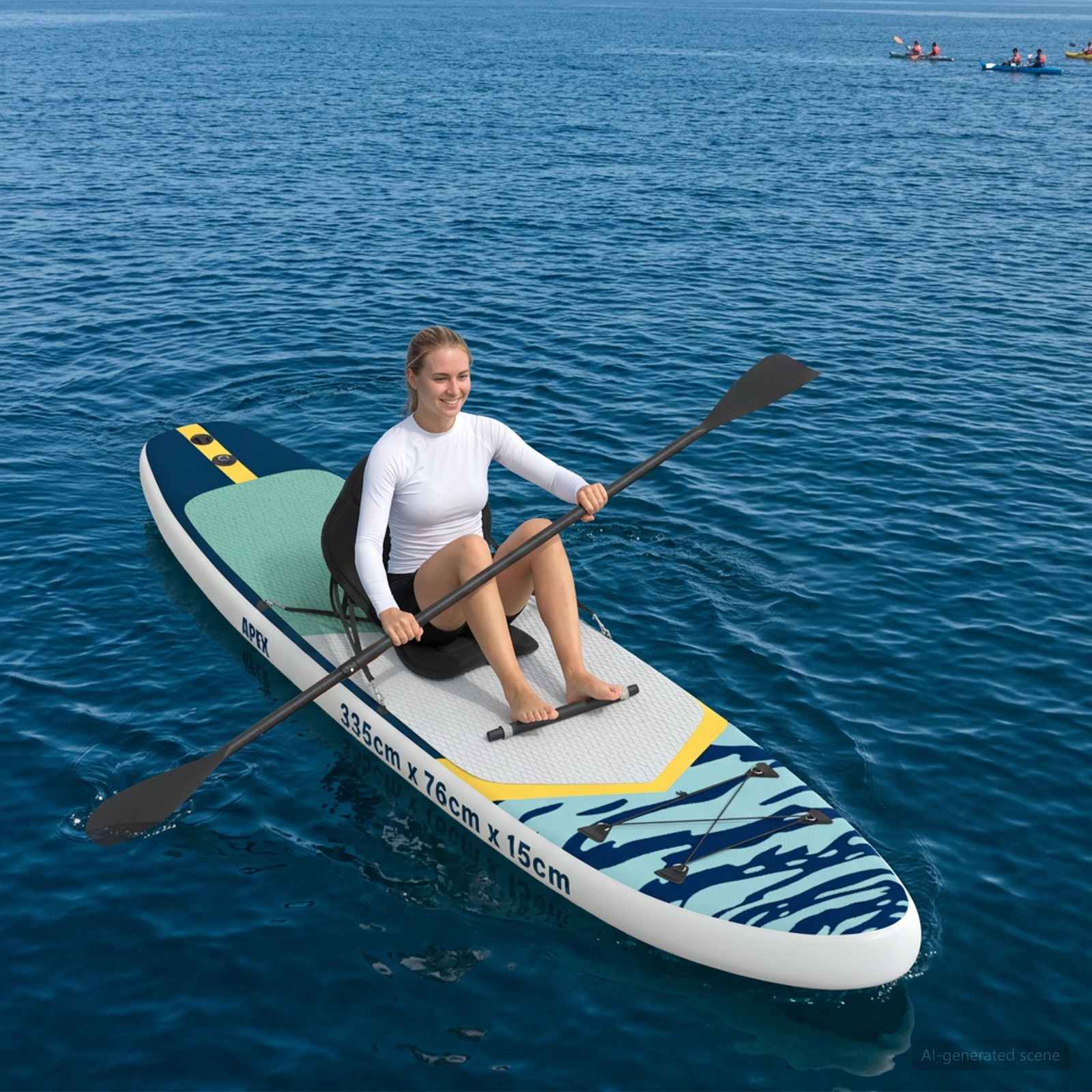 SUP Board con Seggiolino 2-in-1 APEX 335 x 76 x 15 cm Blu