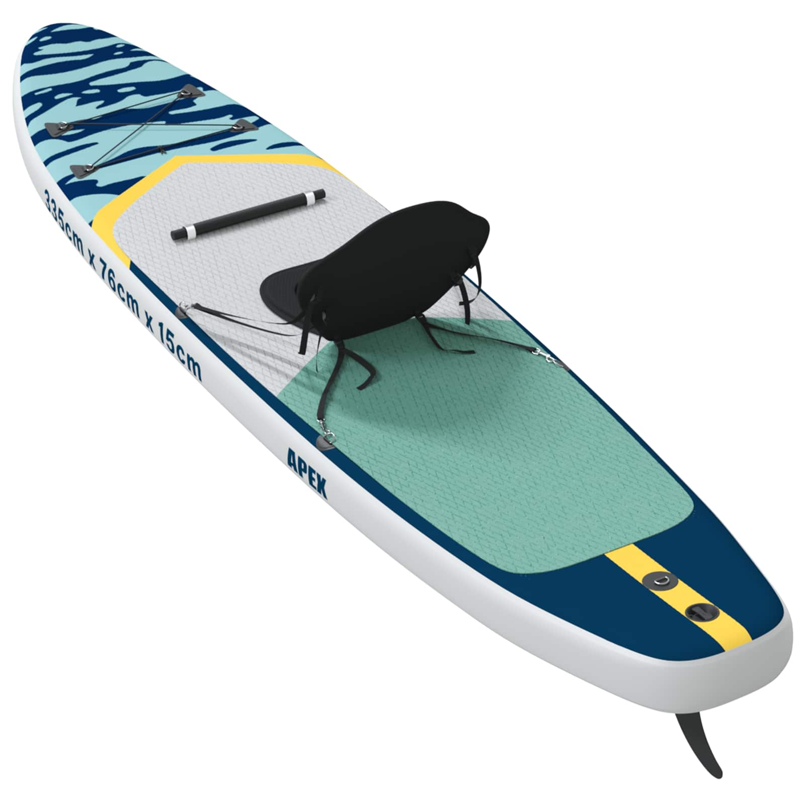 SUP Board con Seggiolino 2-in-1 APEX 335 x 76 x 15 cm Blu