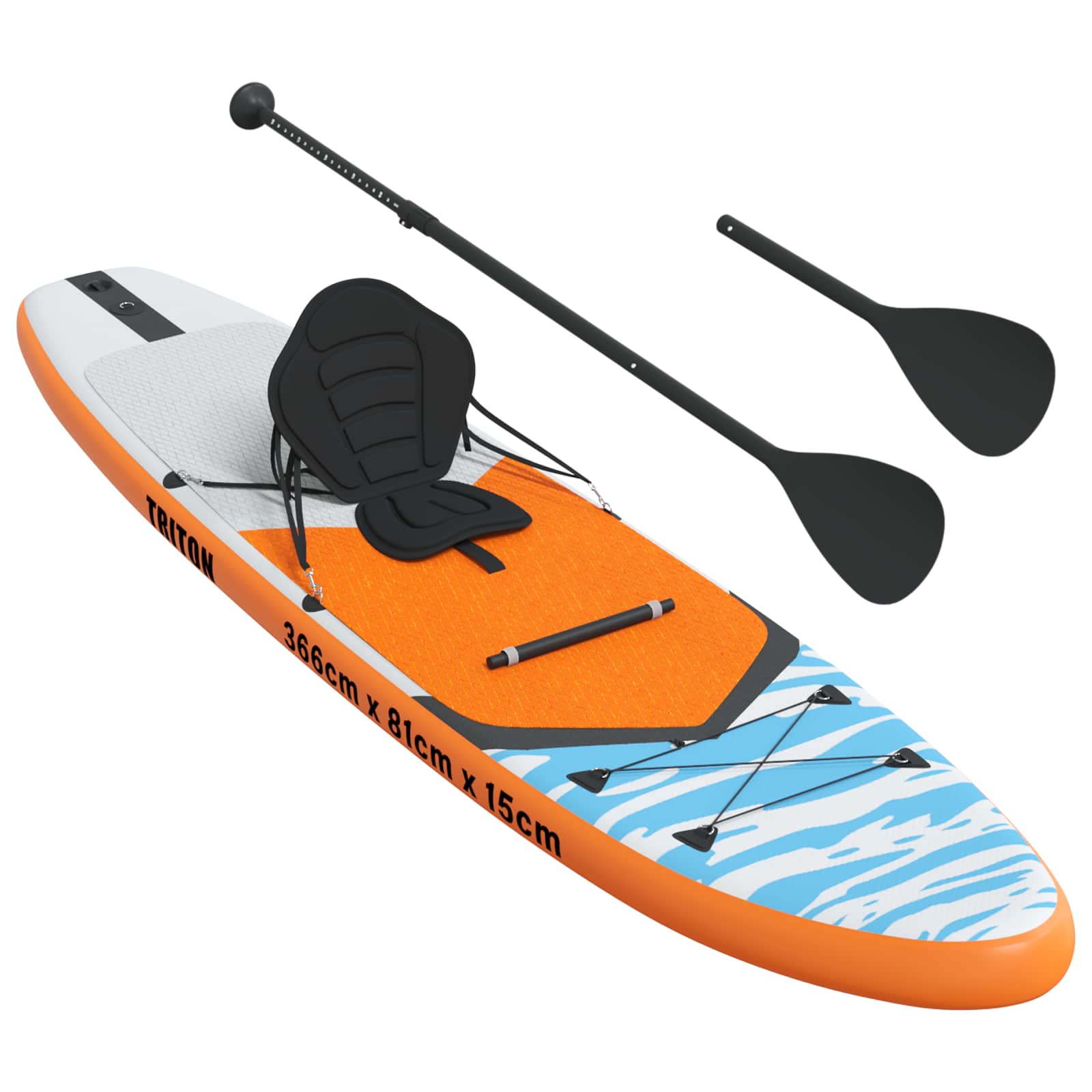 SUP Board con Seggiolino 2-in-1 TRITON 366 x 81 x 15 cm Blu