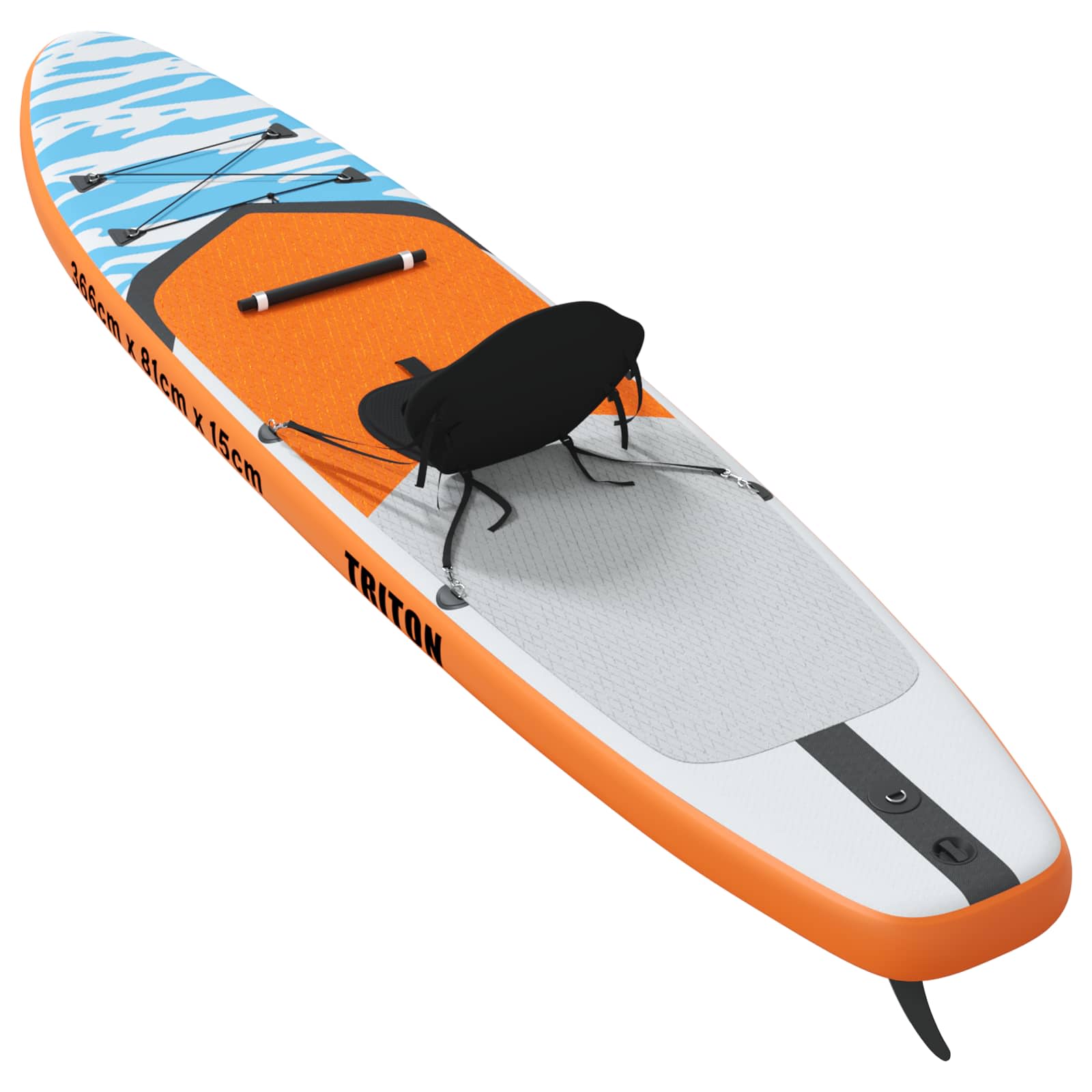SUP Board con Seggiolino 2-in-1 TRITON 366 x 81 x 15 cm Blu