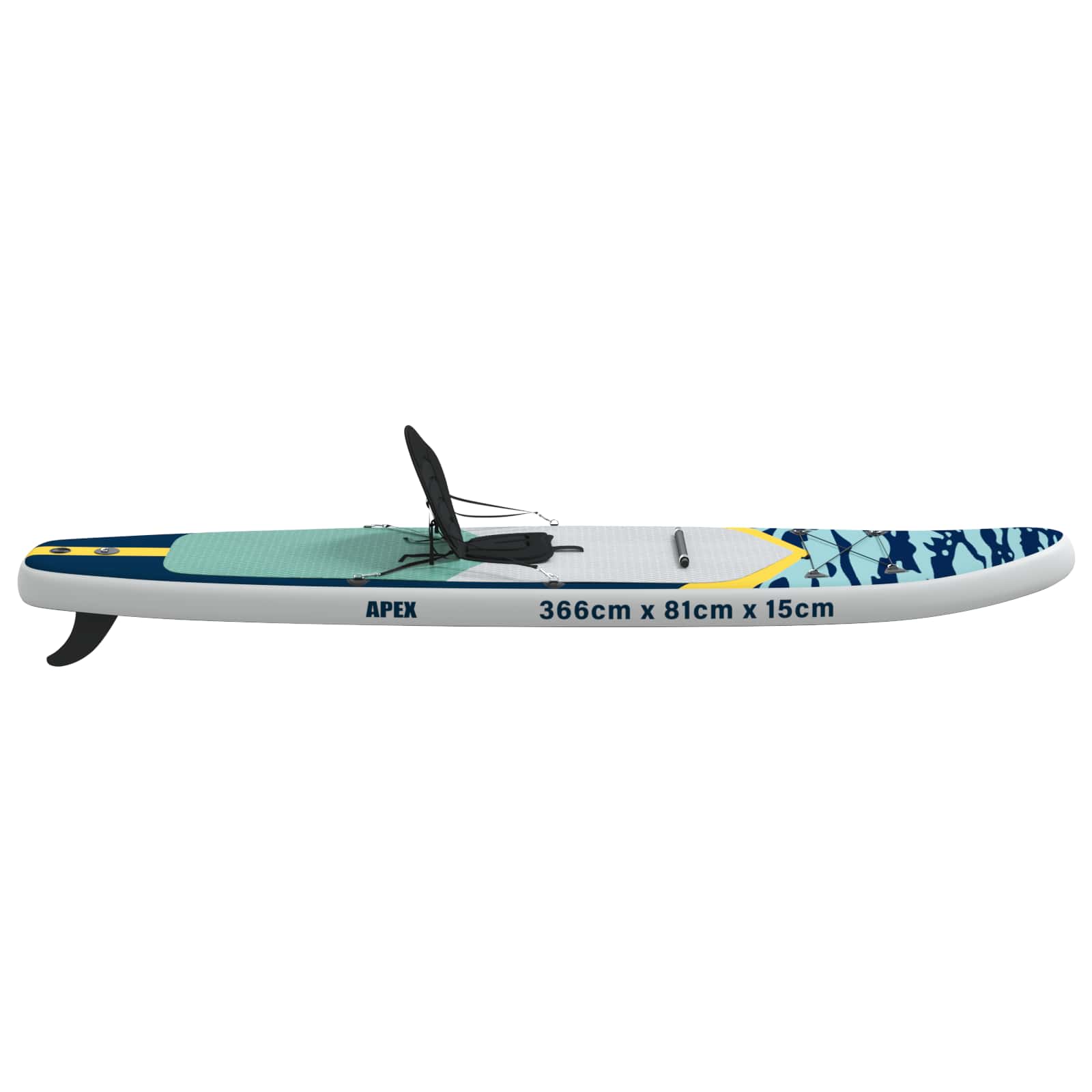 SUP Board con Seggiolino 2-in-1 APEX 366 x 81 x 15 cm Blu