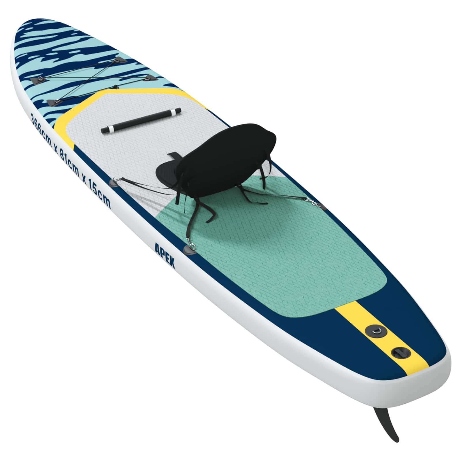 SUP Board con Seggiolino 2-in-1 APEX 366 x 81 x 15 cm Blu