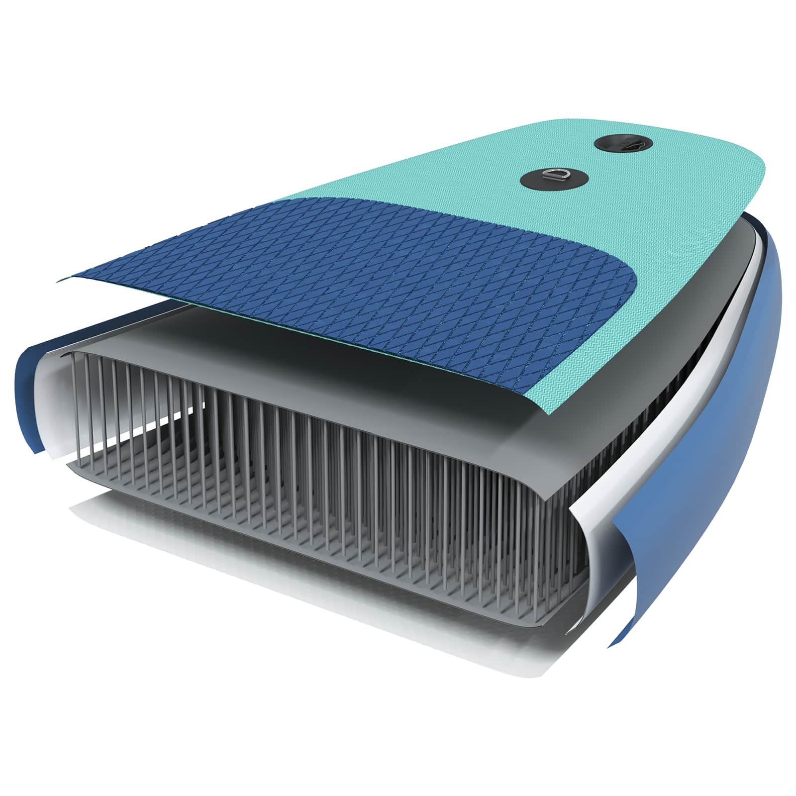 SUP gonfiabile con vela HYDROS 330 x 76 x 15 cm Turchese