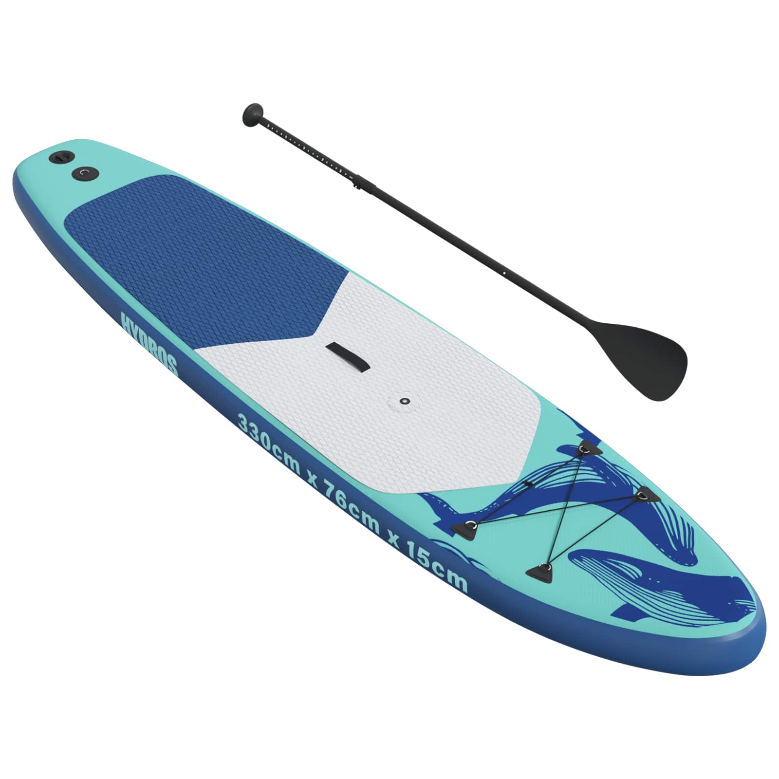 SUP gonfiabile con vela HYDROS 330 x 76 x 15 cm Turchese