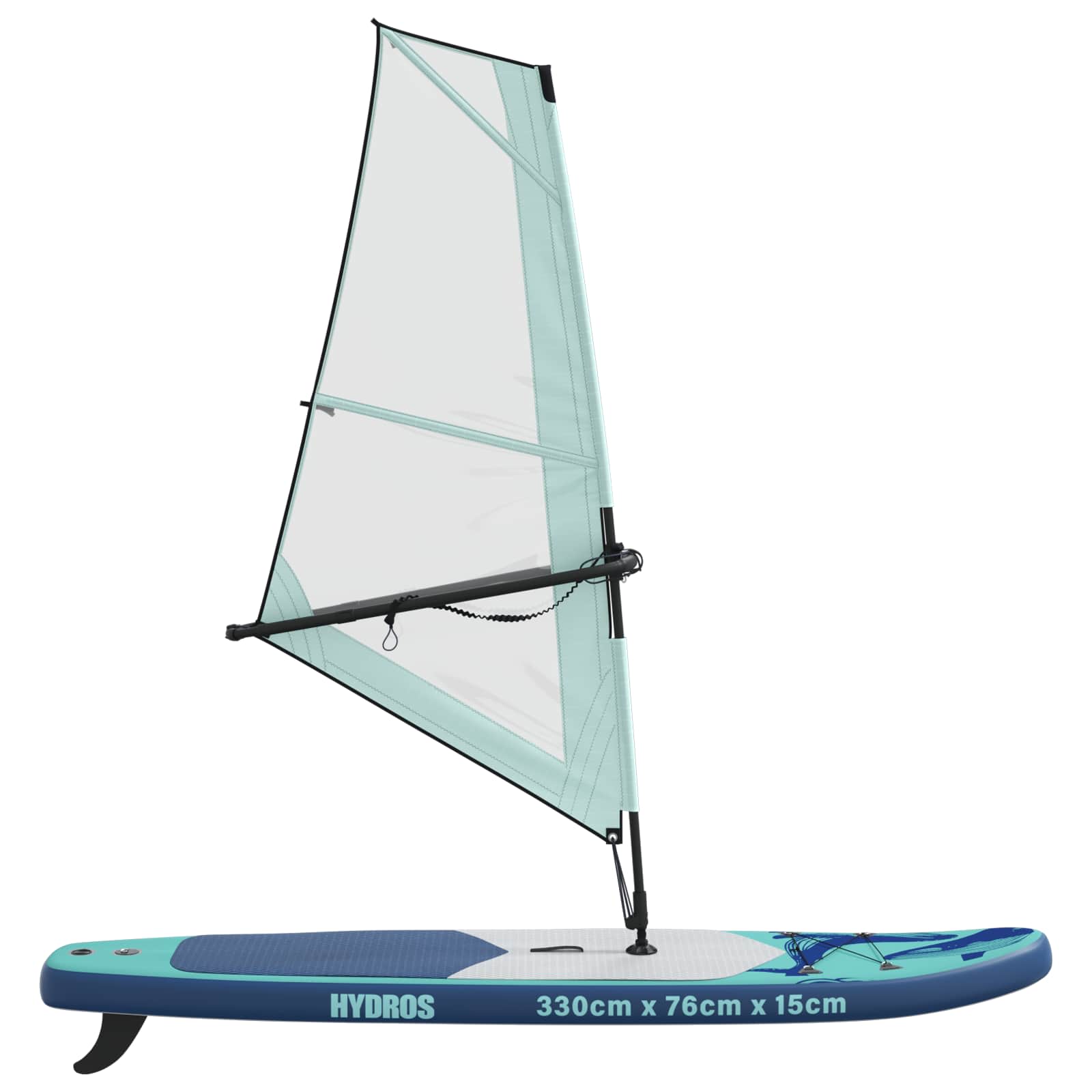 SUP gonfiabile con vela HYDROS 330 x 76 x 15 cm Turchese
