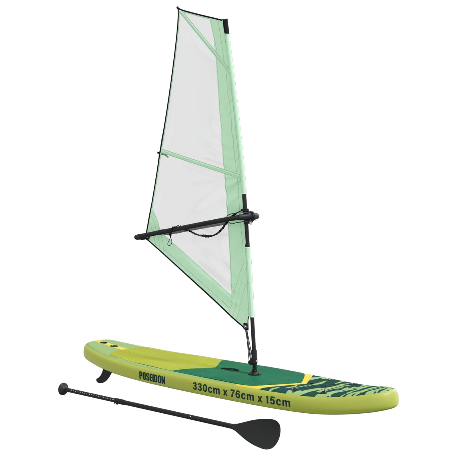 SUP gonfiabile con vela POSEIDON 330 x 76 x 15 cm Verde
