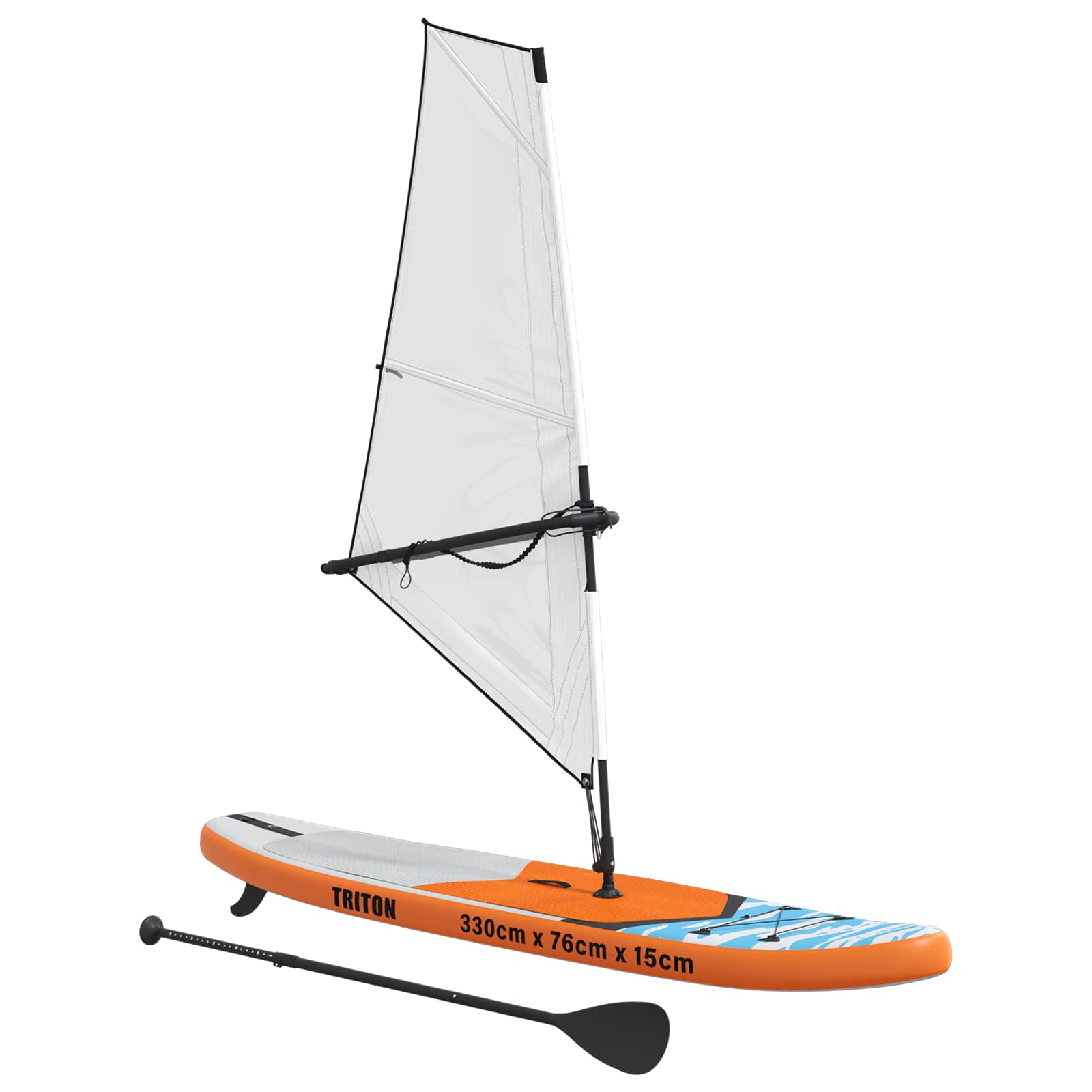 SUP gonfiabile con vela TRITON 330 x 76 x 15 cm Blu