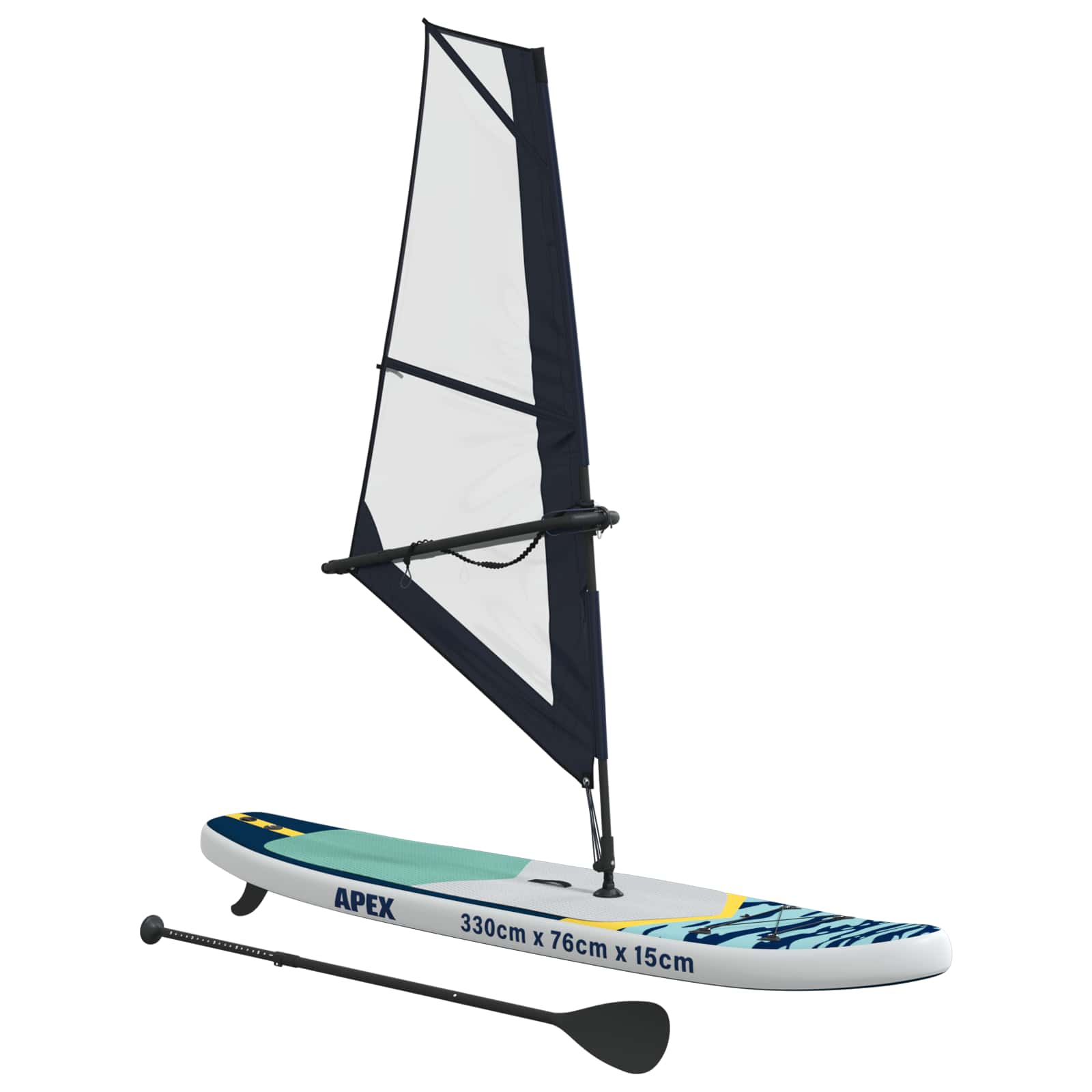 SUP gonfiabile con vela APEX 330 x 76 x 15 cm Blu