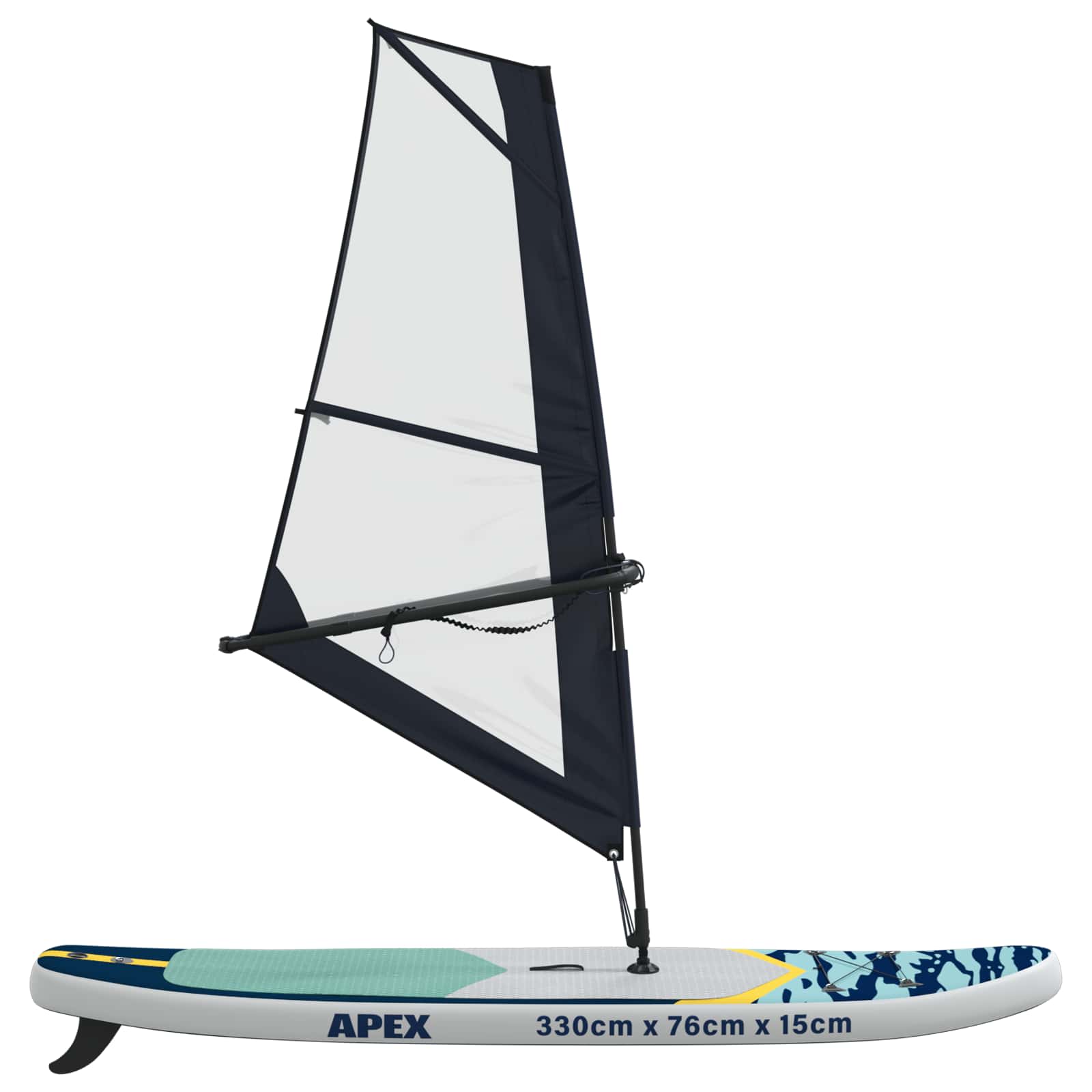 SUP gonfiabile con vela APEX 330 x 76 x 15 cm Blu