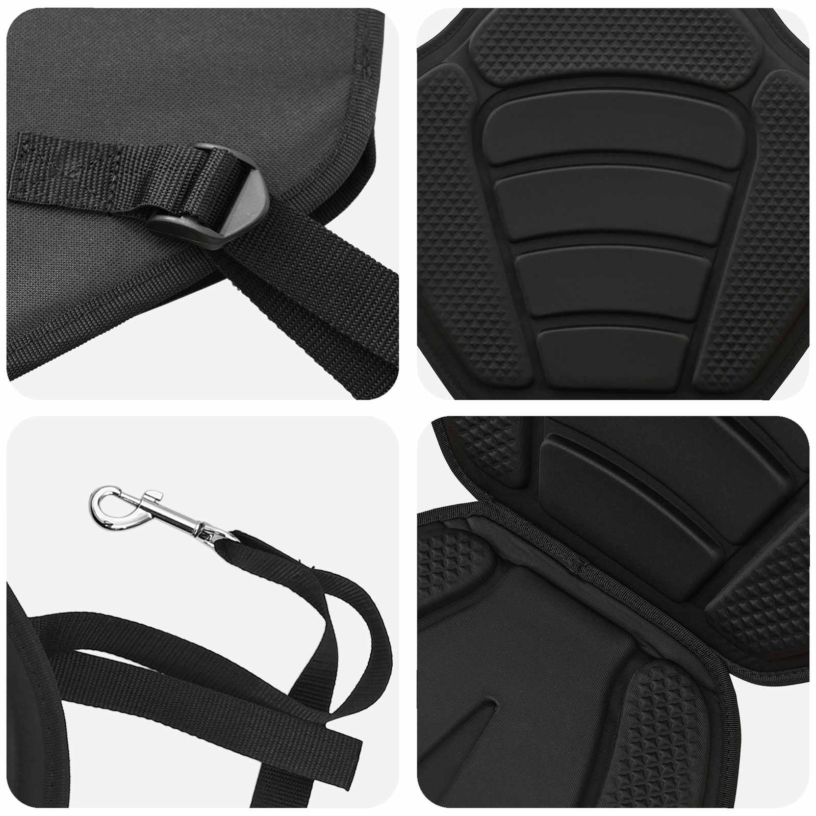 Sedile per Paddle Board 52 x 31 x 45 cm Lyocell Nero