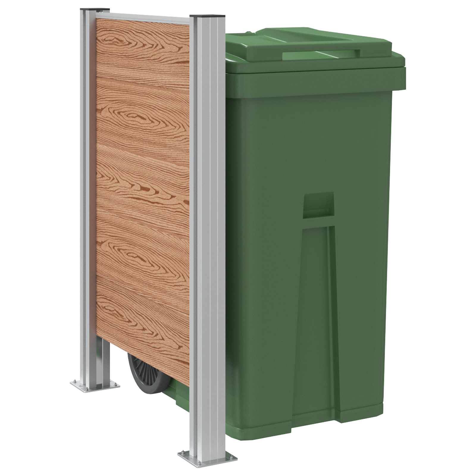 Recinzione Contenitore per Rifiuti Marrone 85 x 12 x 115 cm