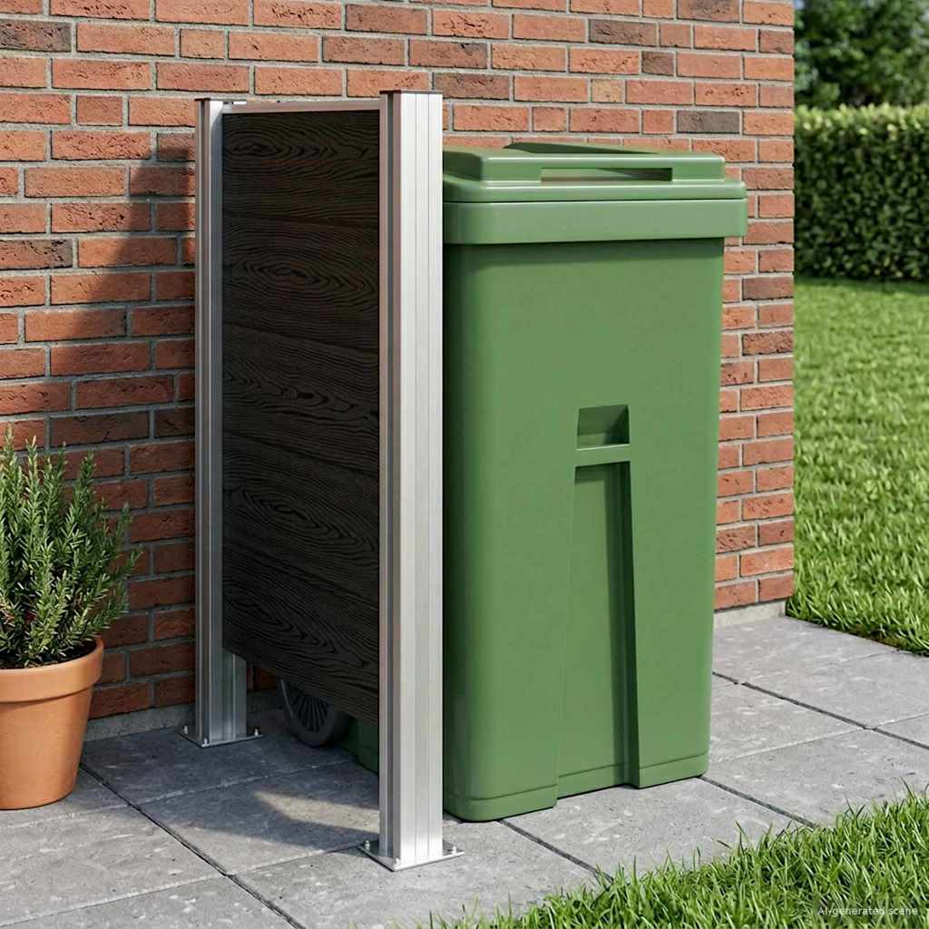 Recinzione Contenitore per Rifiuti Grigio 85 x 12 x 115 cm