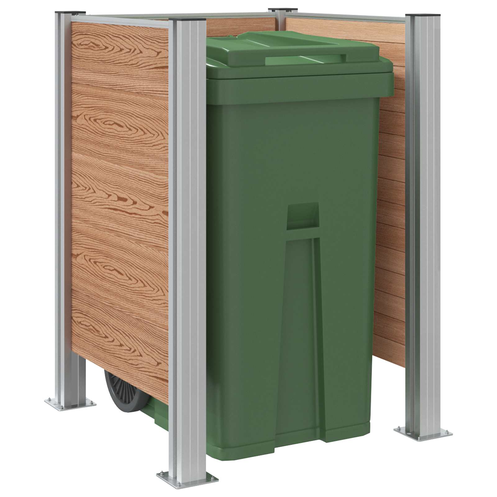 Recinzione Contenitore per Rifiuti Marrone 85 x 85 x 115 cm