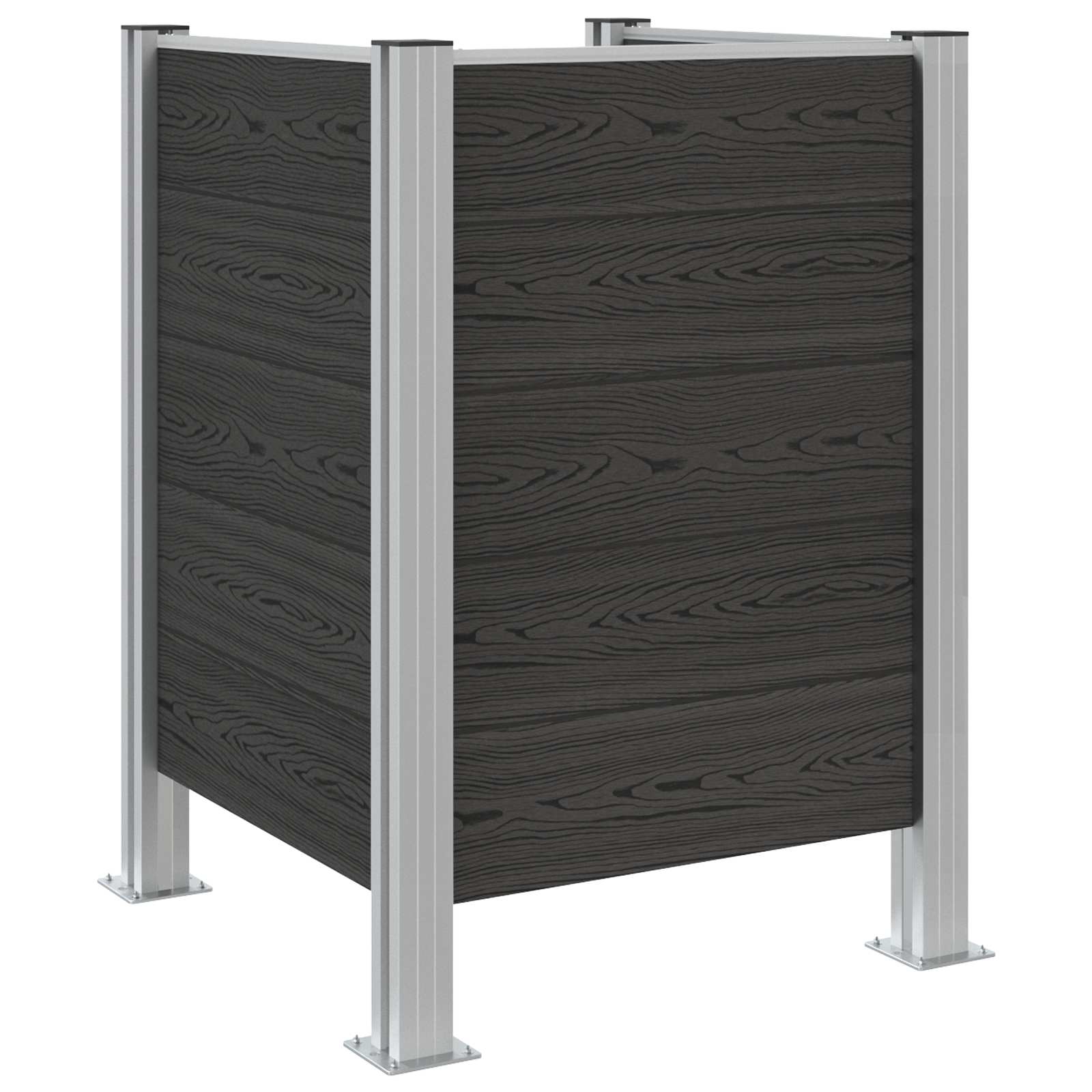 Recinzione Contenitore per Rifiuti Grigio 85 x 85 x 115 cm