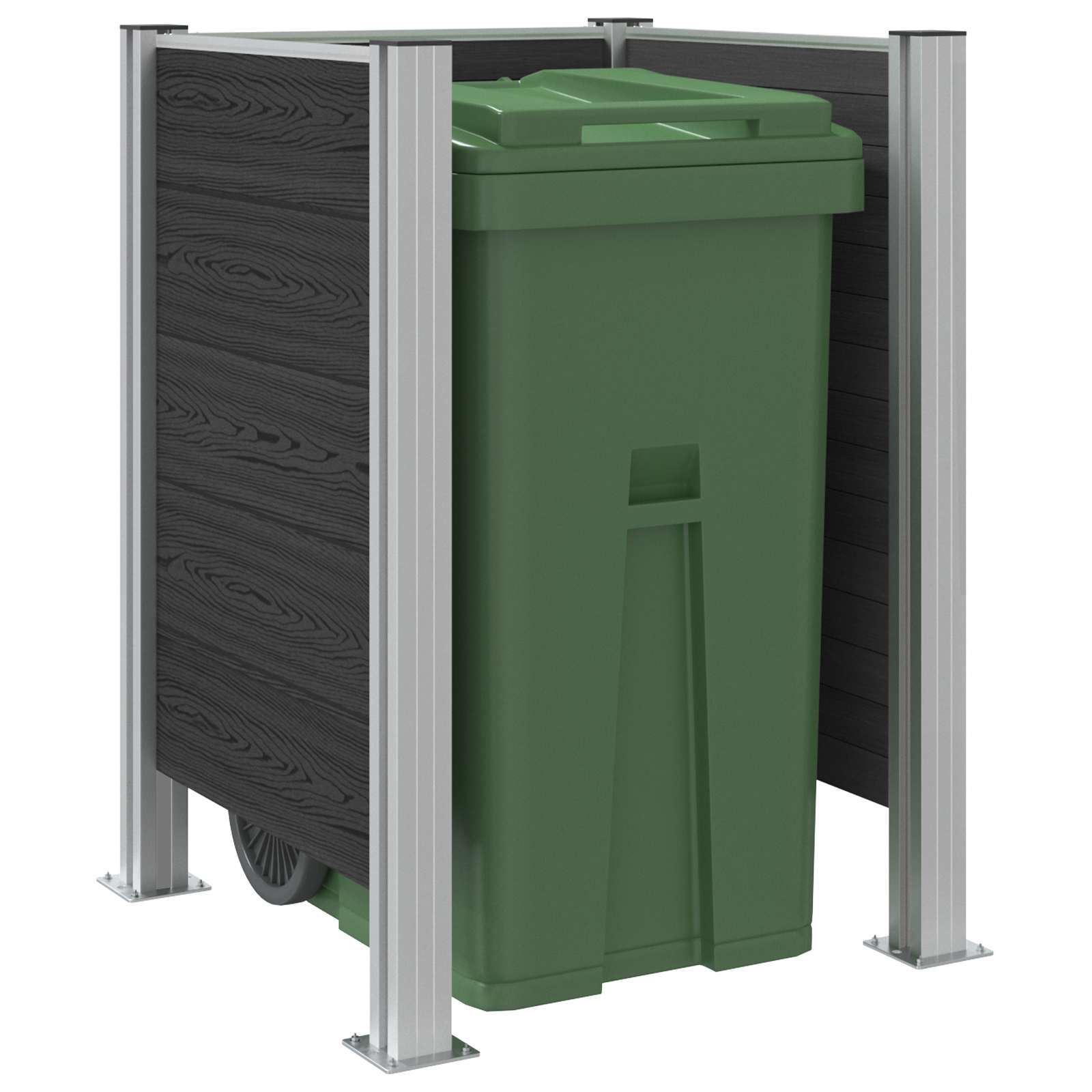 Recinzione Contenitore per Rifiuti Grigio 85 x 85 x 115 cm