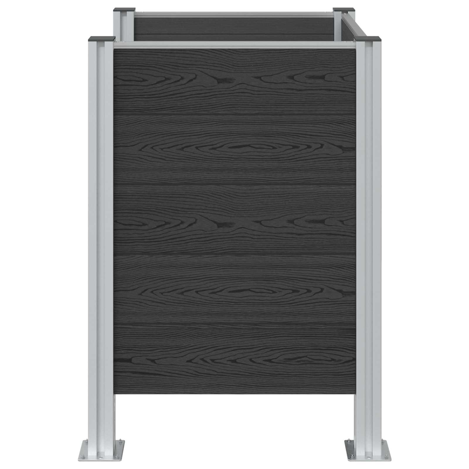 Recinzione Contenitore per Rifiuti Grigio 85 x 85 x 115 cm